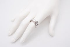 Cartier Paris Modern Nouvelle Bague Twisted Ring in Solid 18Kt White Gold