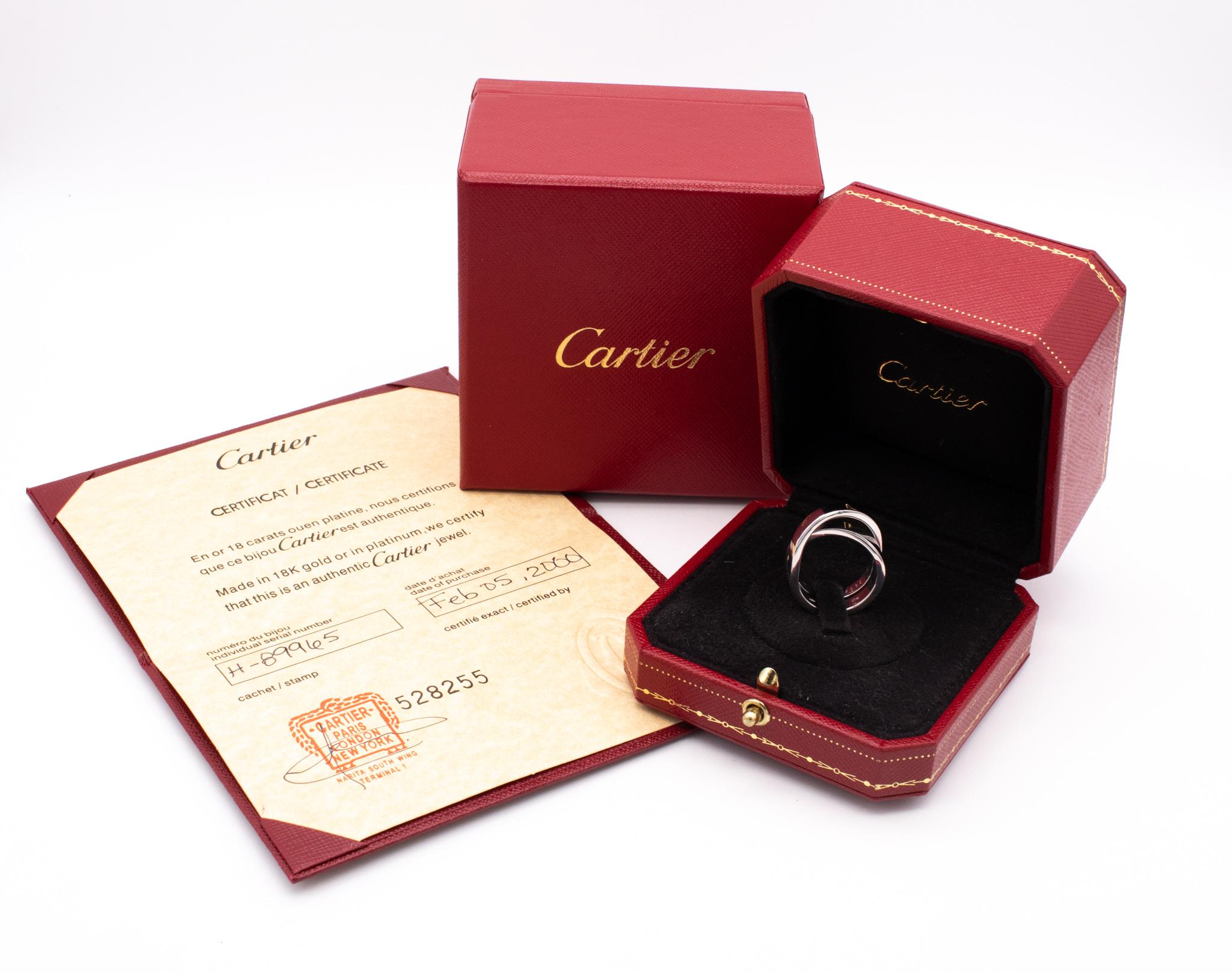 Cartier Paris Modern Nouvelle Bague Bague torsadée en or blanc massif 18Kt en vente 2