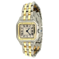 Cartier Paris Montres Panthere De Cartier Womens 18k Yellow Gold Steel Watch