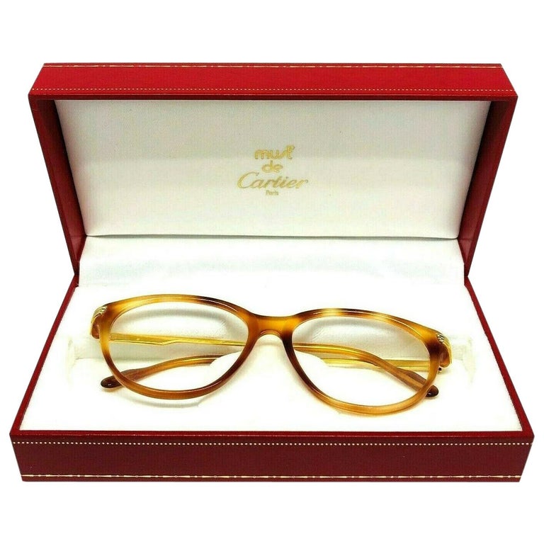CARTIER Paris Must De Lunettes Eyewear Round Glasses w/ Original Box and  Pouch at 1stDibs | lunette must de cartier, must de cartier lunette, cartier  lunettes