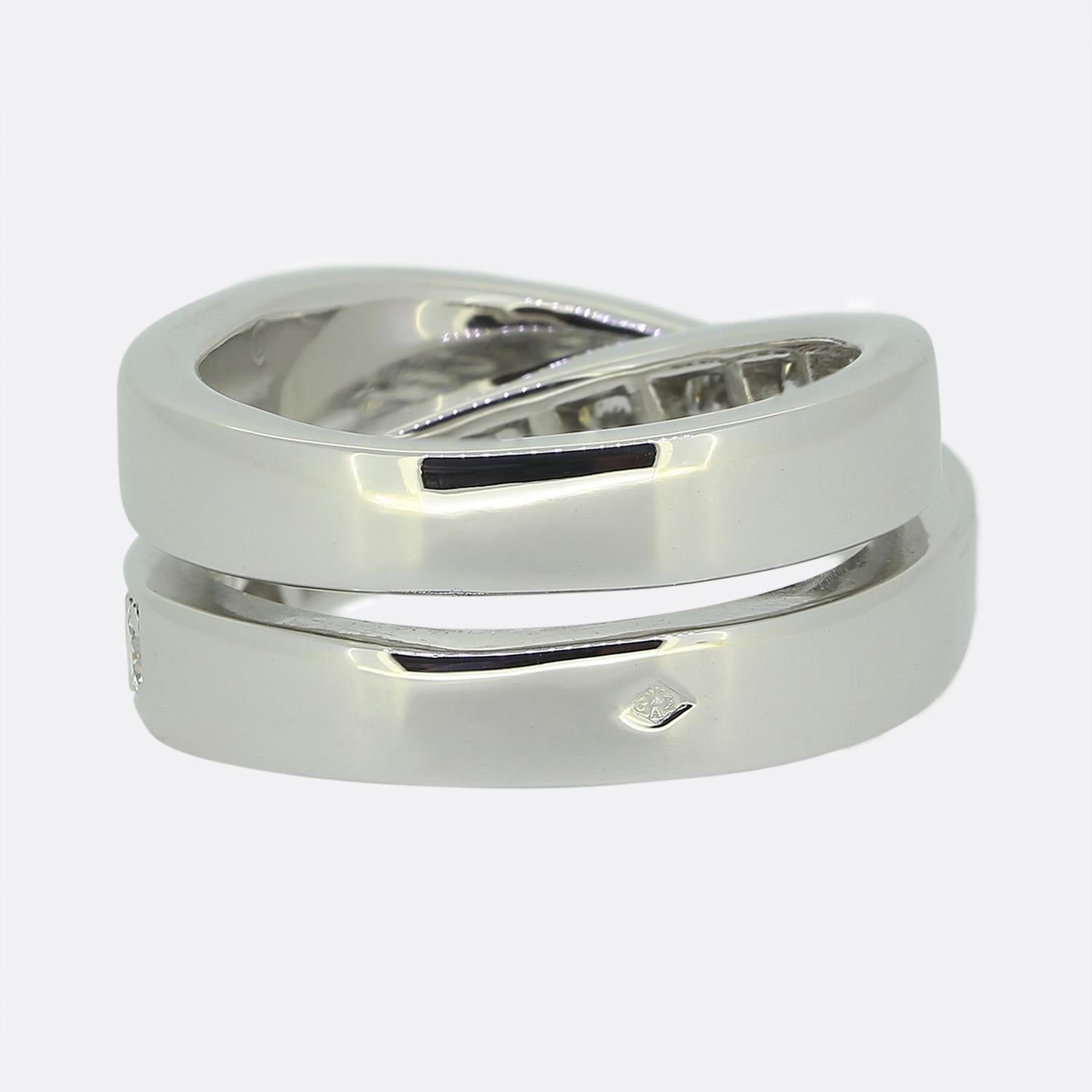 Taglio brillante Cartier Paris Nouvelle Anello di diamanti misura J (49) in vendita