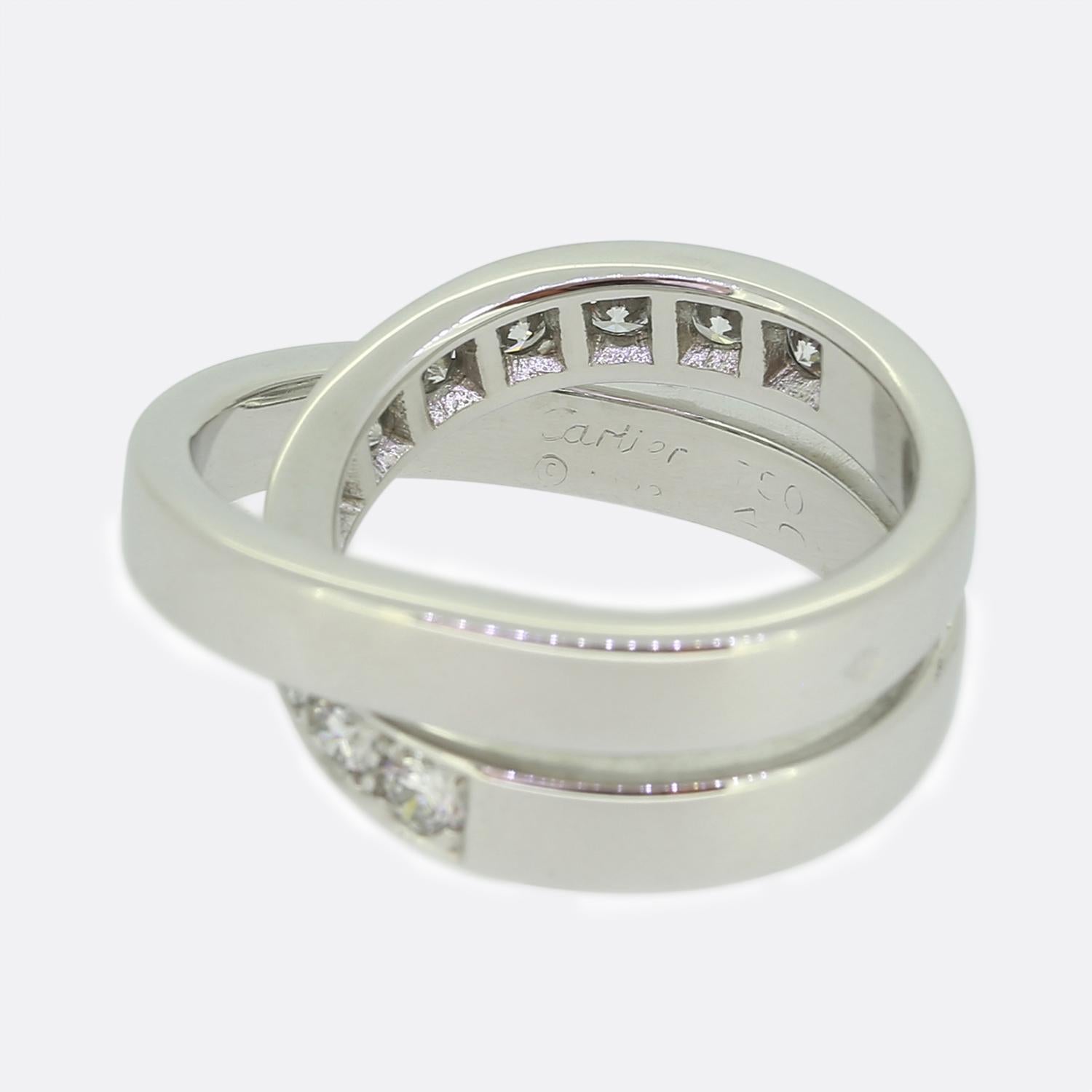 da uomo o donna Cartier Paris Nouvelle Anello di diamanti misura J (49) in vendita