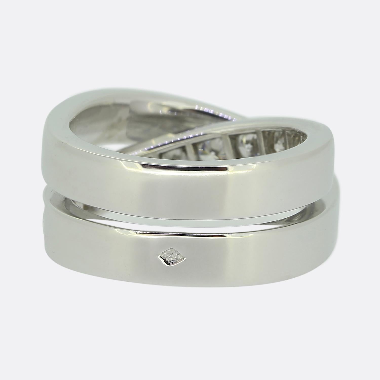 Taglio brillante Cartier Paris Nouvelle Anello di diamanti misura K (50) in vendita