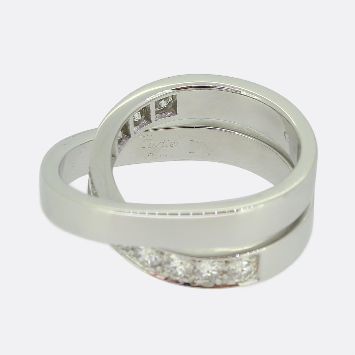 da uomo o donna Cartier Paris Nouvelle Anello di diamanti misura K (50) in vendita