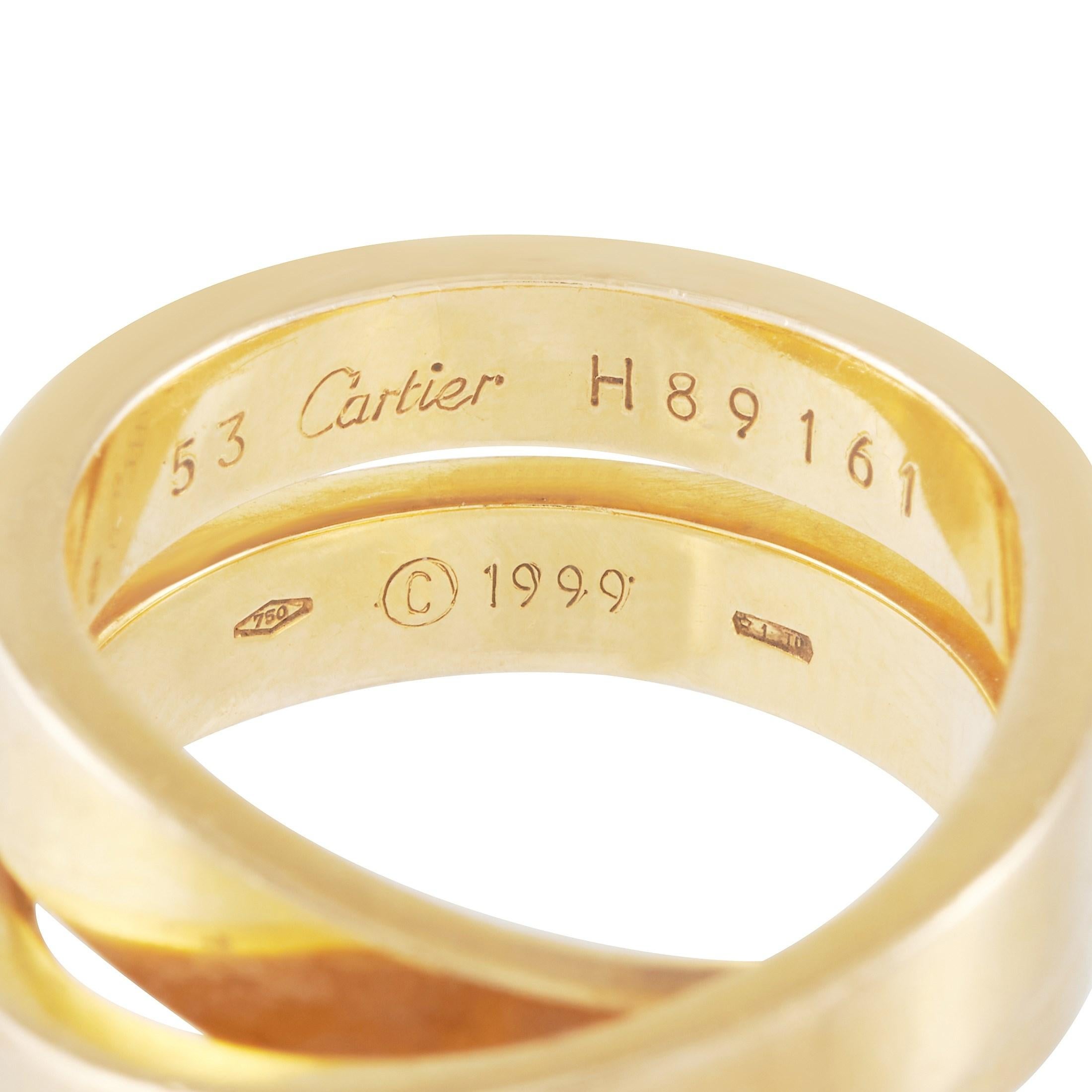Women's or Men's Cartier Paris Nouvelle Vague 18 Karat Yellow Gold Ring