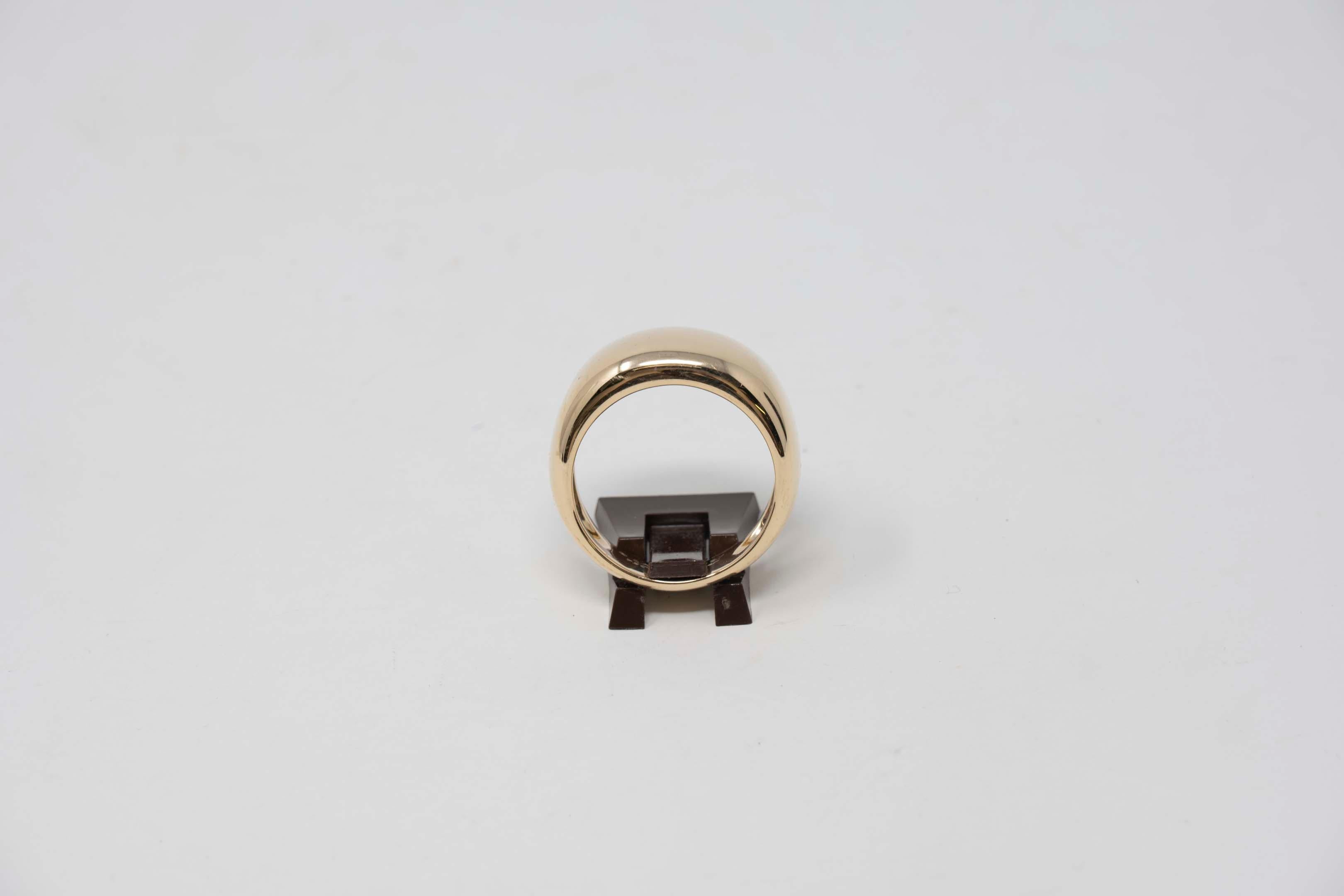 Cartier Paris Nouvelle Vague 750 Gelbgold Herrenring mit gewölbtem Ring (Moderne) im Angebot