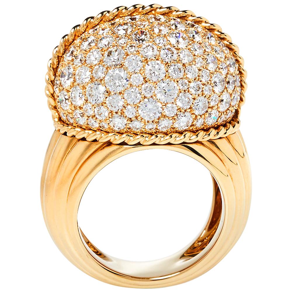 Cartier Paris Nouvelle Vague Black Jade Diamond 18K Rose Gold Ring Size 56