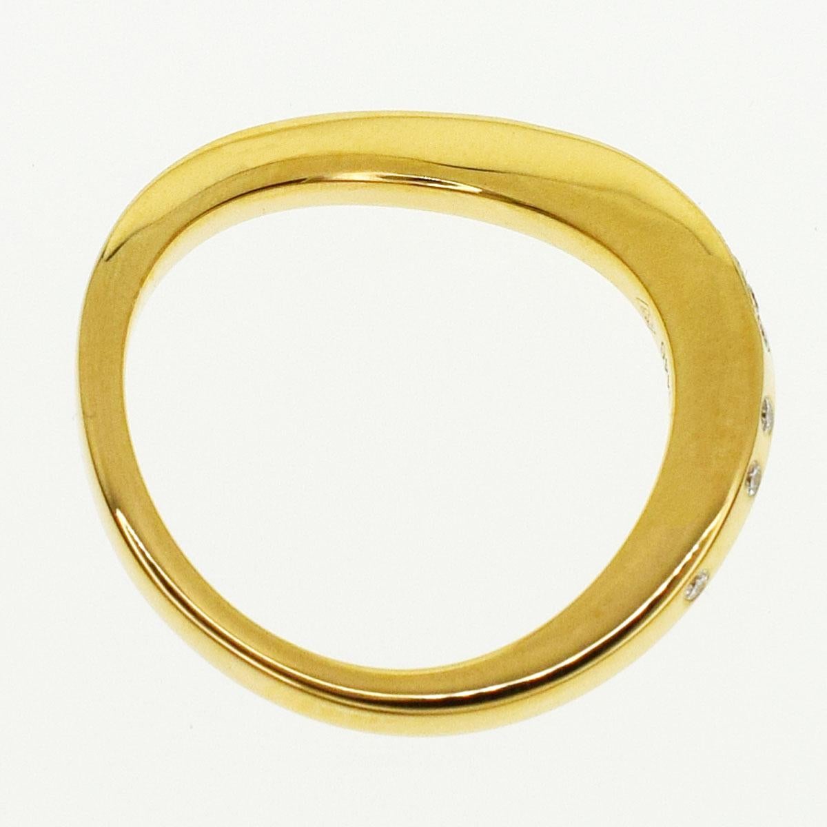 Cartier Paris Nouvelle Vague Diamond 18 Karat Yellow Gold Ring In Good Condition In Tokyo, JP
