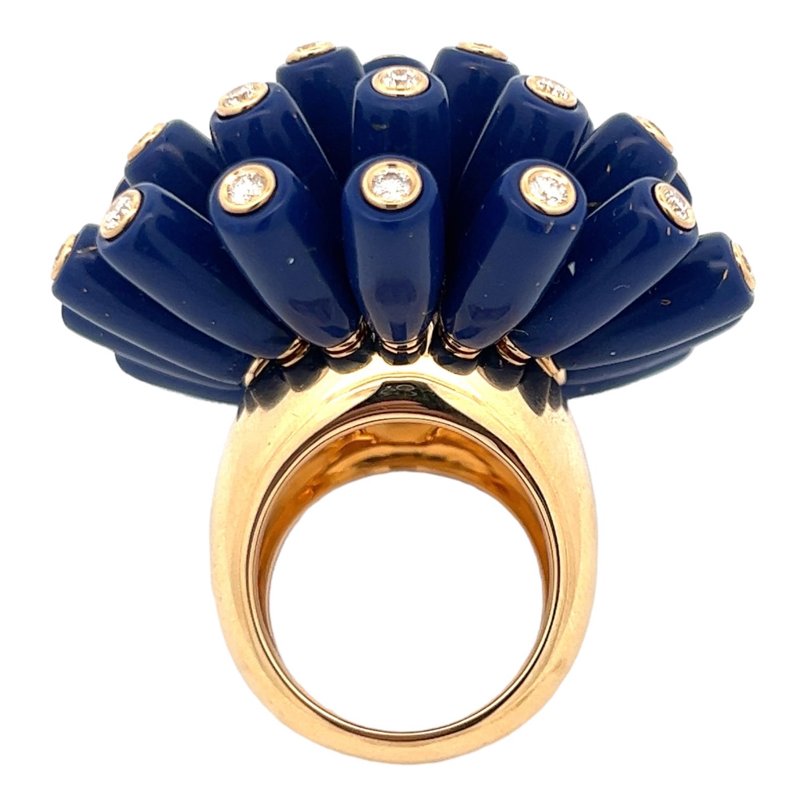 Cartier Paris Nouvelle Vague Diamant-Lapislazuli-Cocktailring, seltener Ring 1