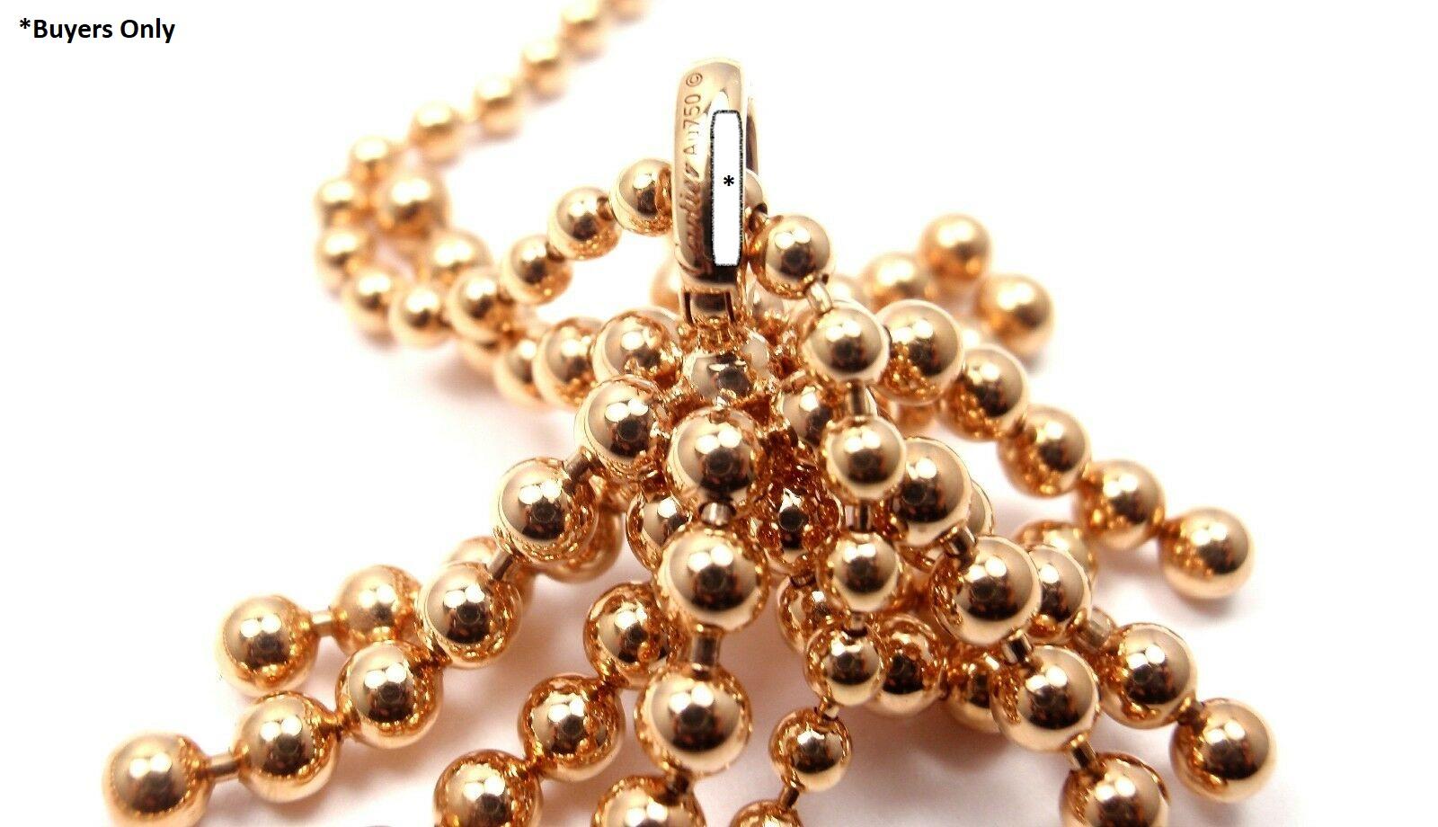 Women's or Men's Cartier Paris Nouvelle Vague Diamond Rose Gold Pendant Necklace