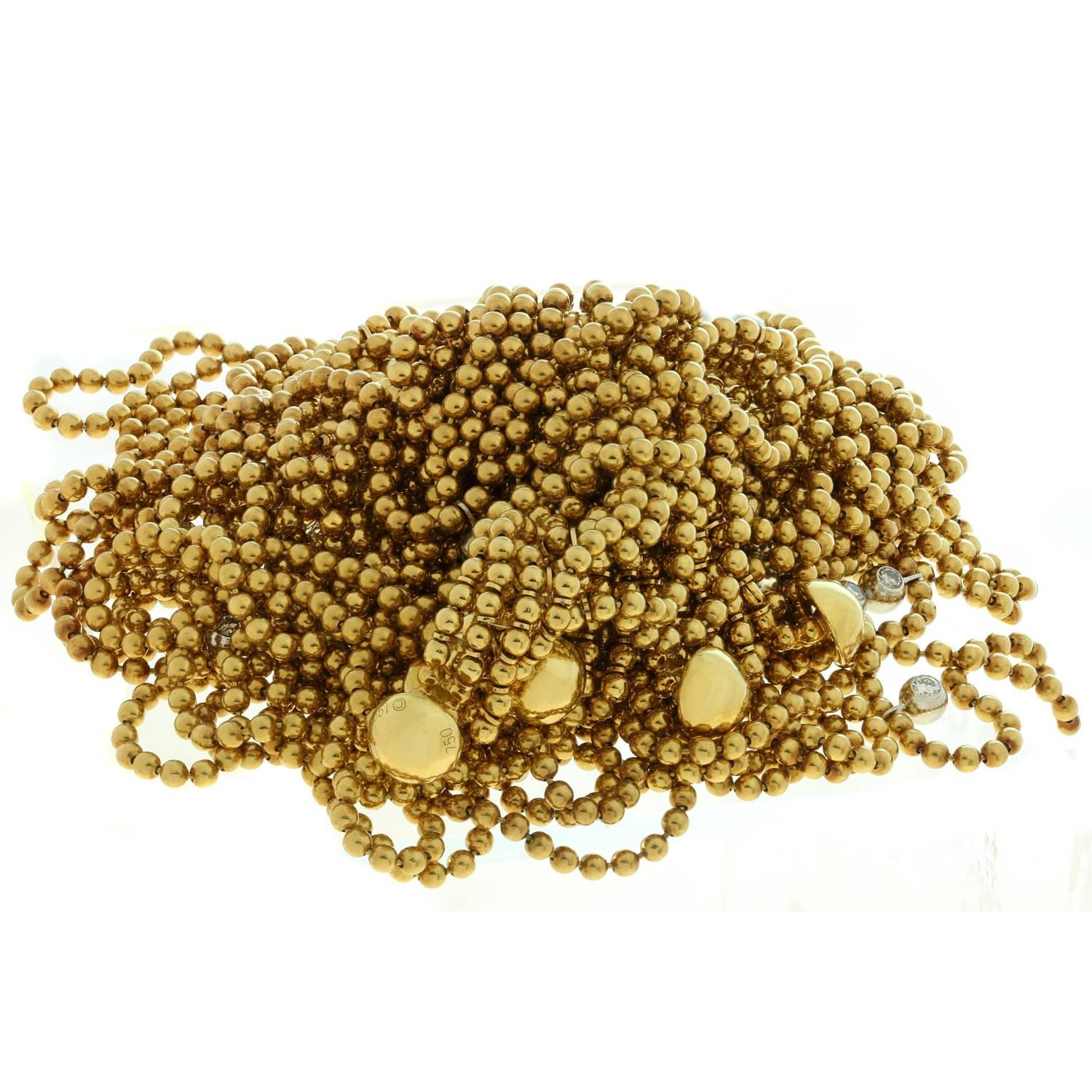 Cartier Paris Nouvelle Vague Diamond Yellow Gold Eighteen-Row Draperie Necklace 2