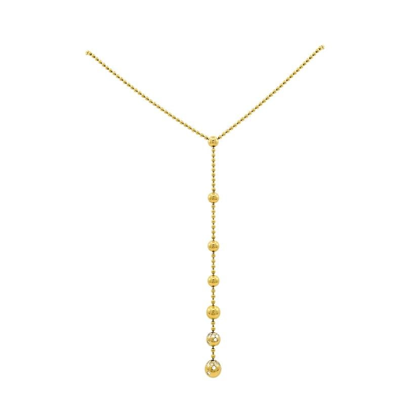 Brilliant Cut Cartier Paris Nouvelle Vague Lariat Necklace Gold Diamond