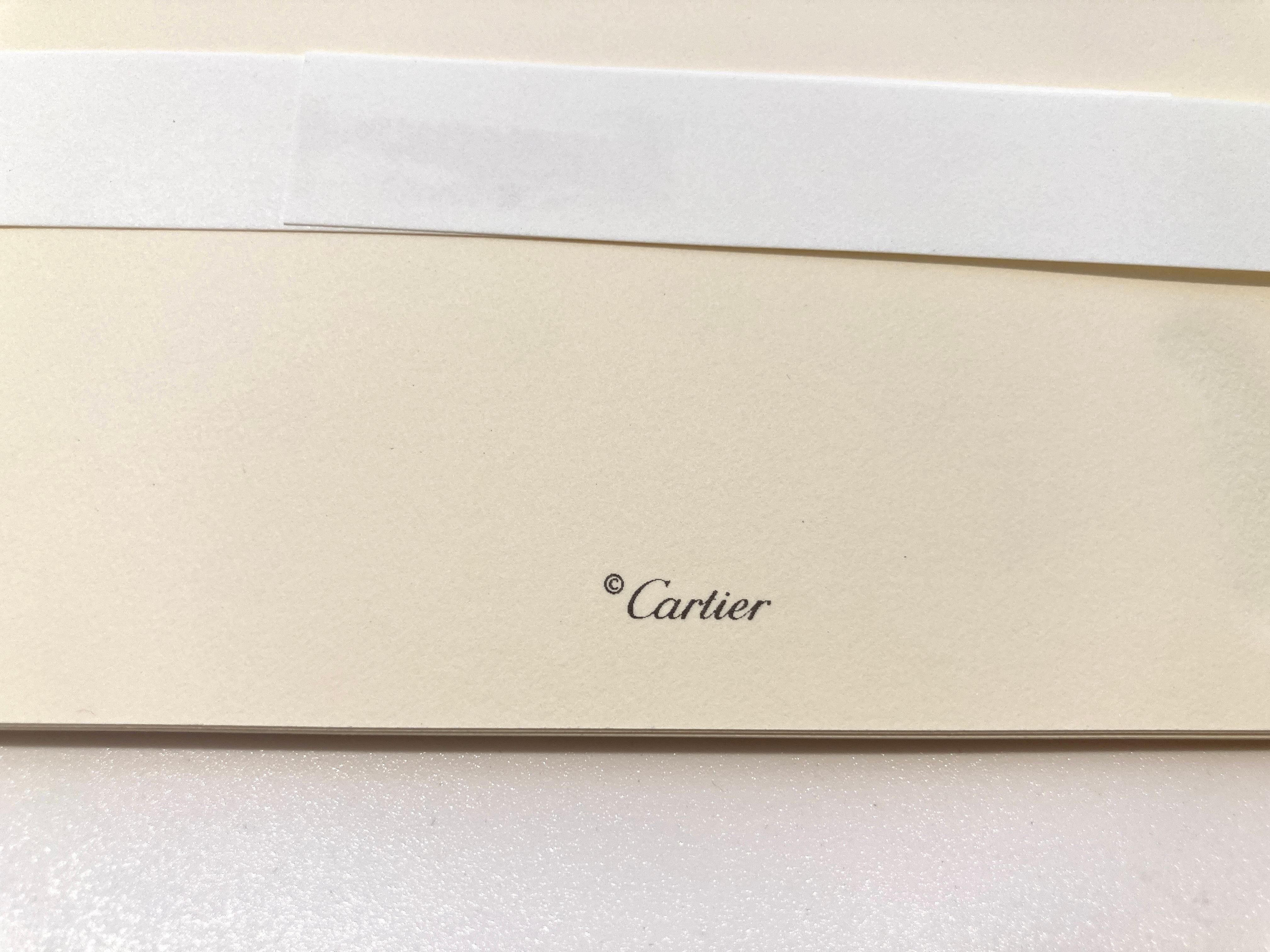 Femenino o masculino Cartier París Pantera Diseño Tarjeta y Sobre Lujoso Set Escritorio Papelería en venta