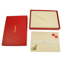Cartier Paris Panther Design Card and Envelope Luxury Set Desk Stationery