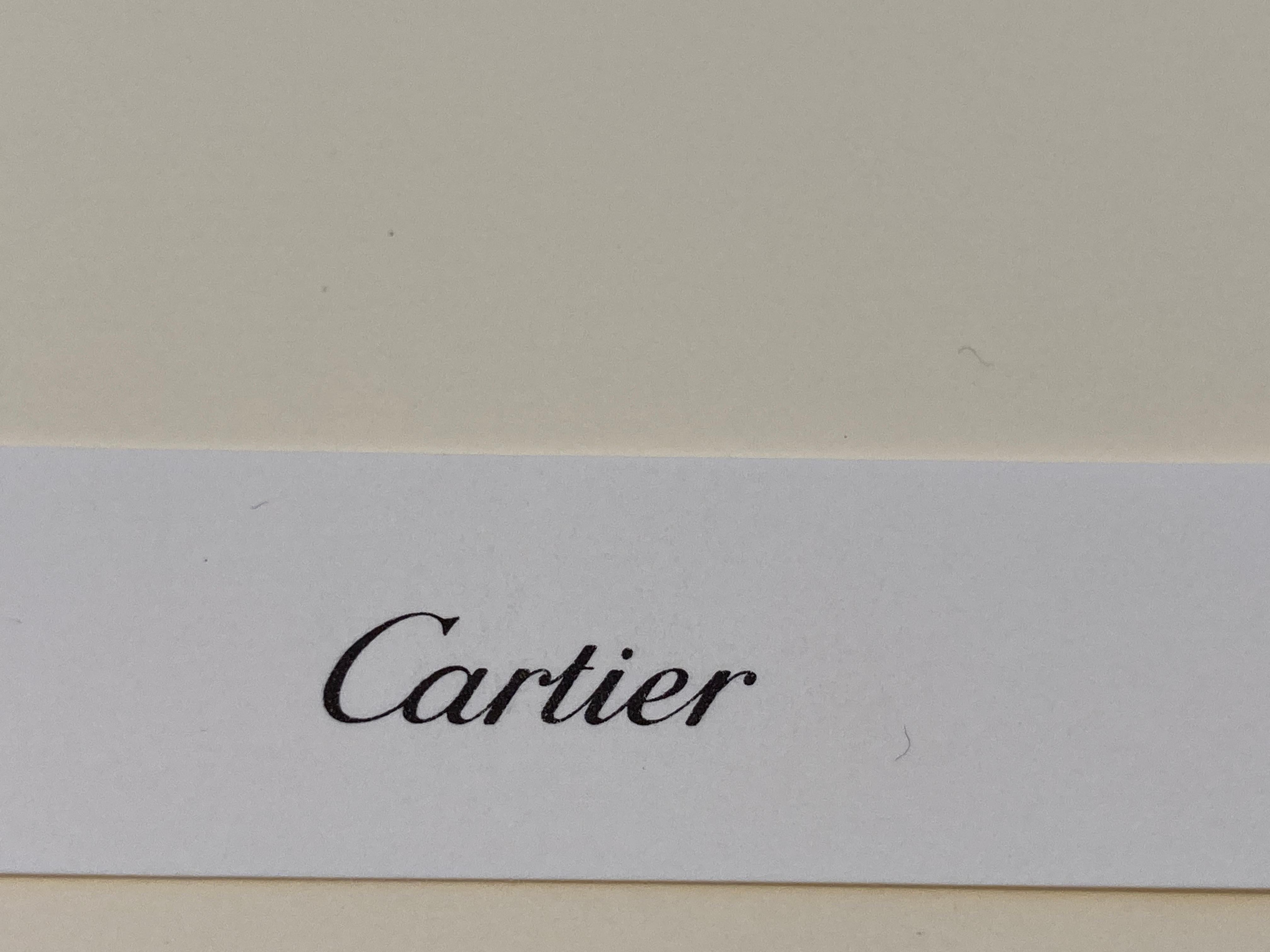 Cartier Paris Panther Design Karte und Umschlag Set Luxus Schreibtisch Schreibwaren im Zustand „Gut“ im Angebot in North Hollywood, CA