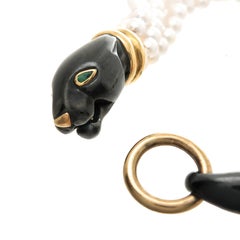 Cartier Paris Panther Bracciale in argento, oro e perle