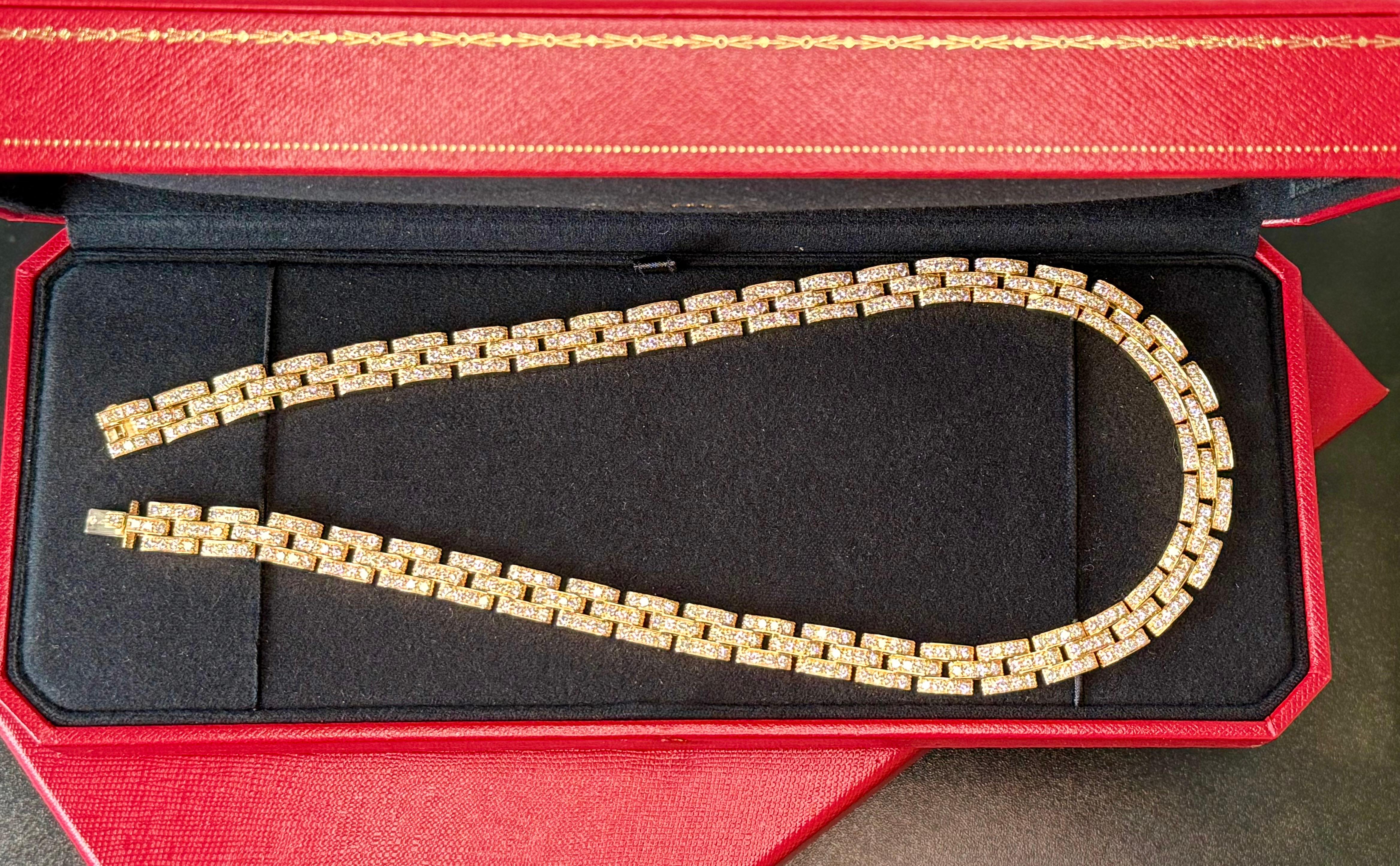 Collier de diamants Panthère de Cartier Paris Or jaune Pour femmes en vente