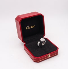 CARTIER Paris Panthere Ring In 18Kt White Gold With 4.75 Ctw In VVS Diamonds