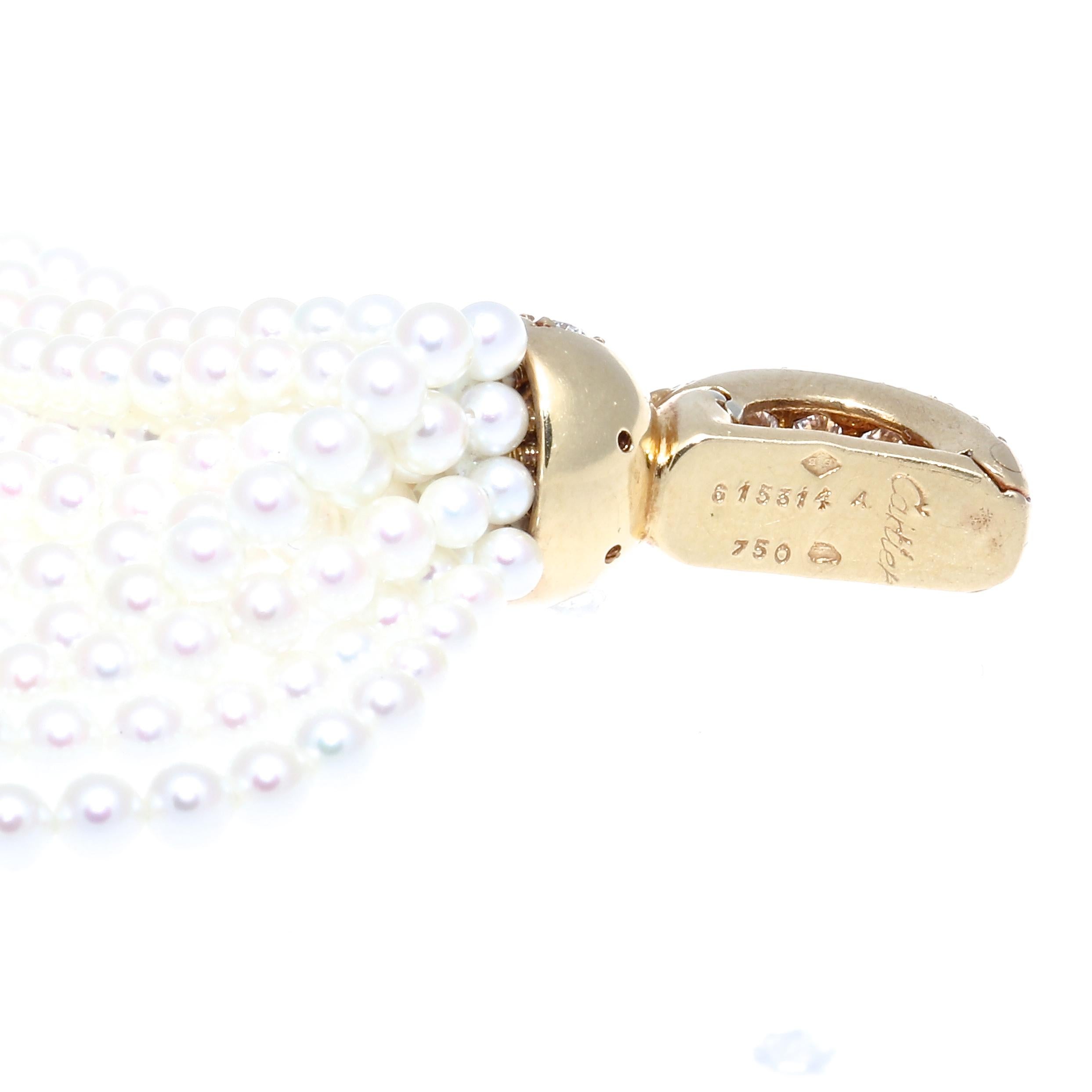 Women's Cartier Paris Pearl Diamond Gold Bracelet