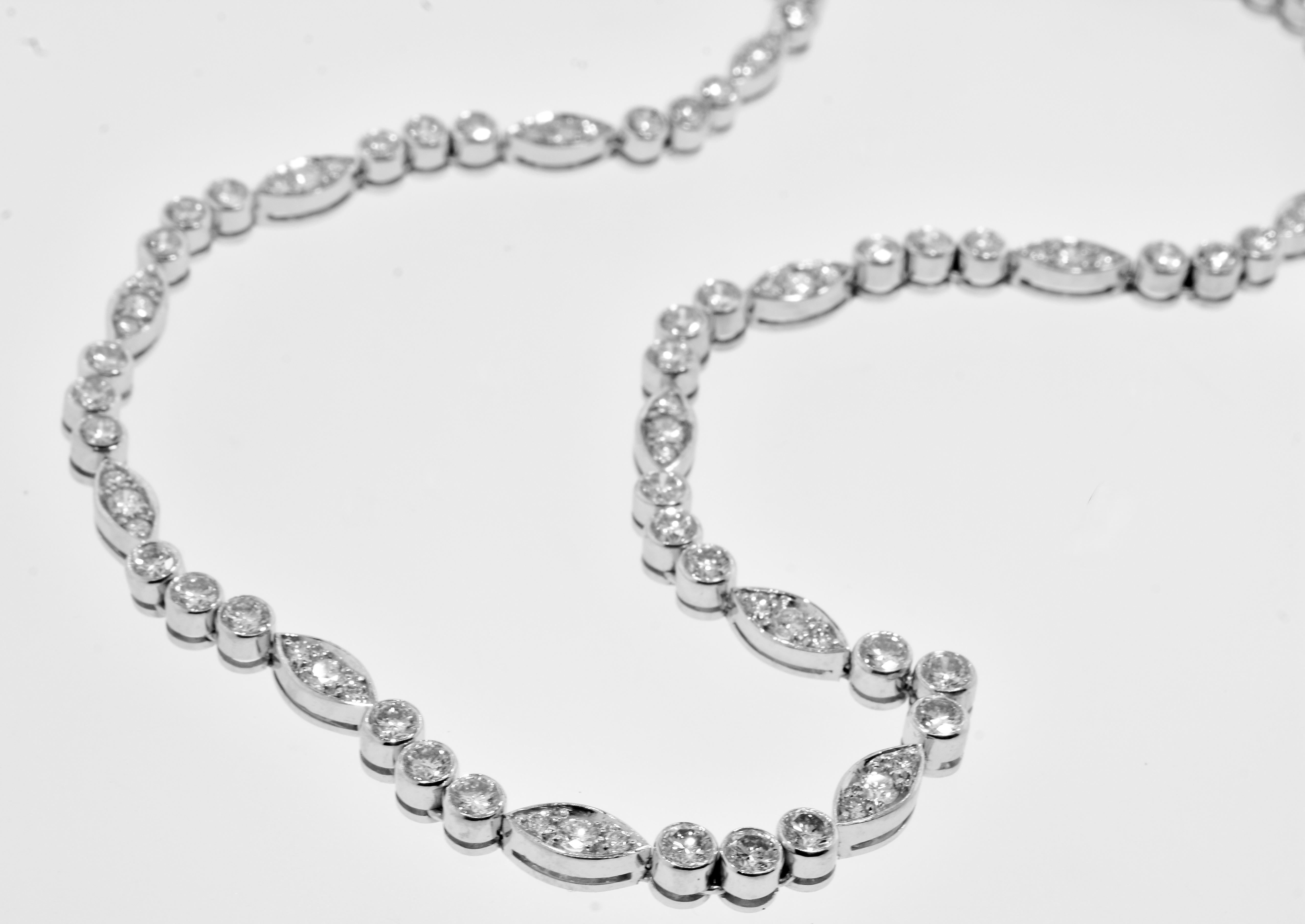 Brilliant Cut Cartier Paris Platinum and Diamond Necklace