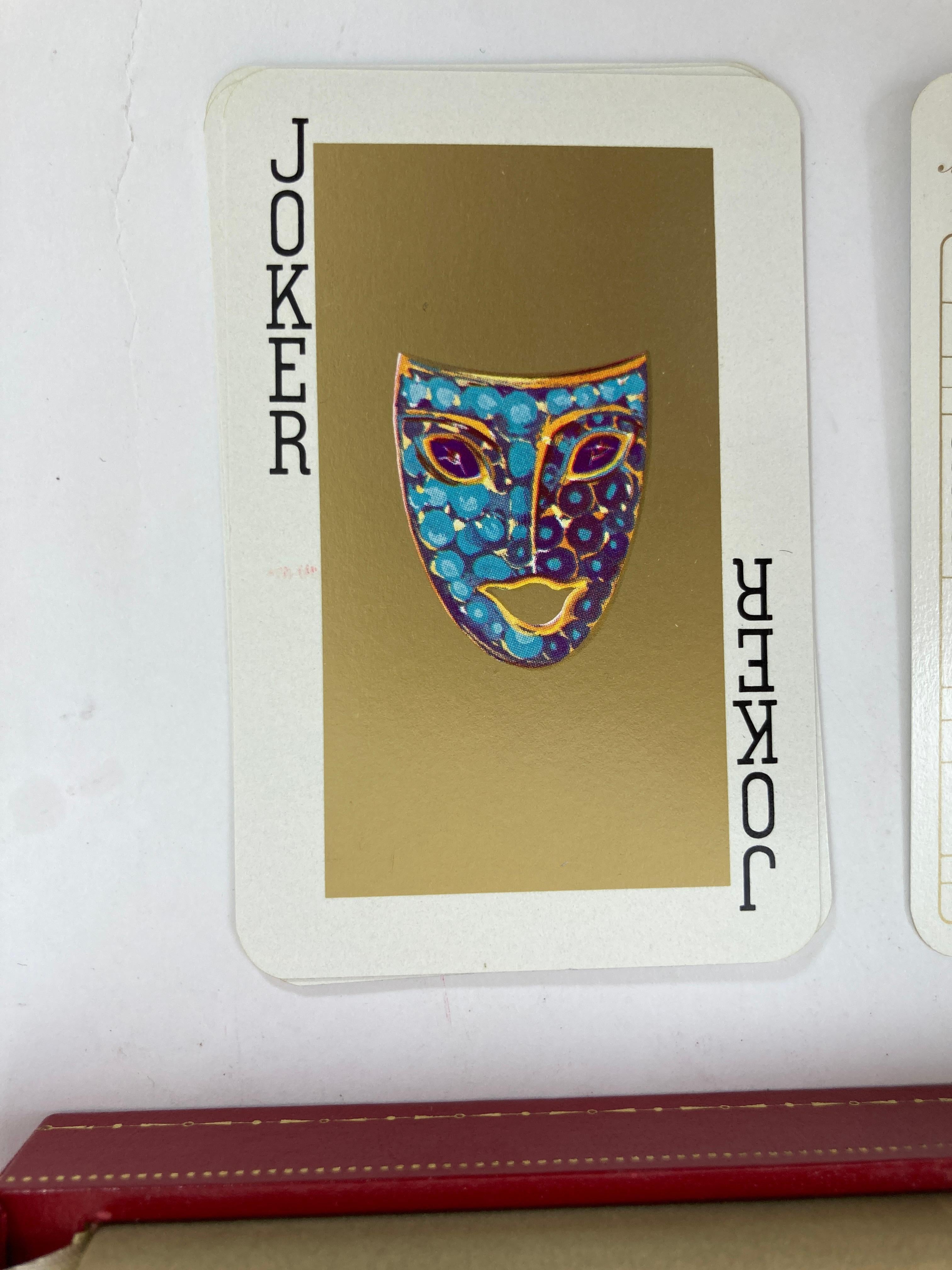 Cartier Paris Poker or Bridge Cards in Red Original Box Vintage 1970 For Sale 6