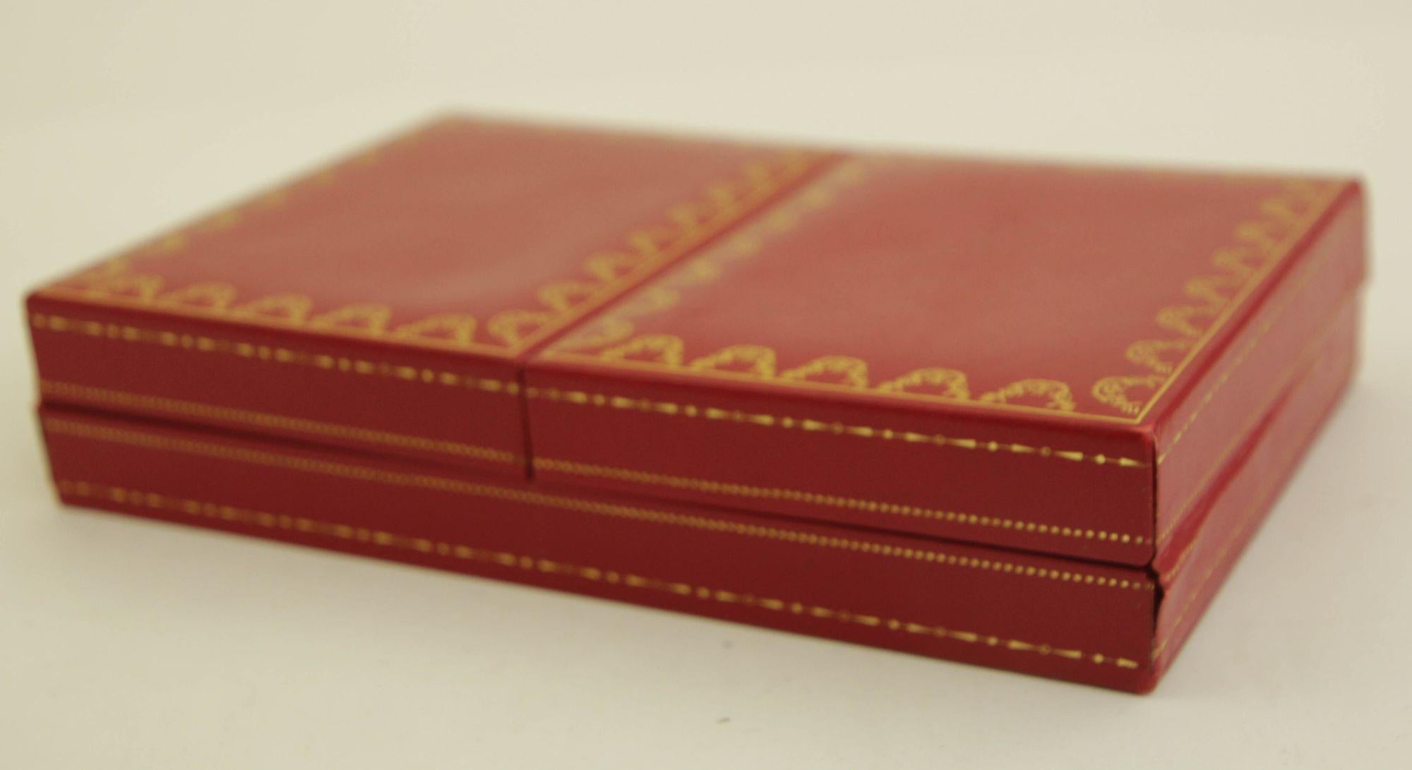 Cartier Paris Poker or Bridge Cards in Red Original Box Vintage 1970 For Sale 7