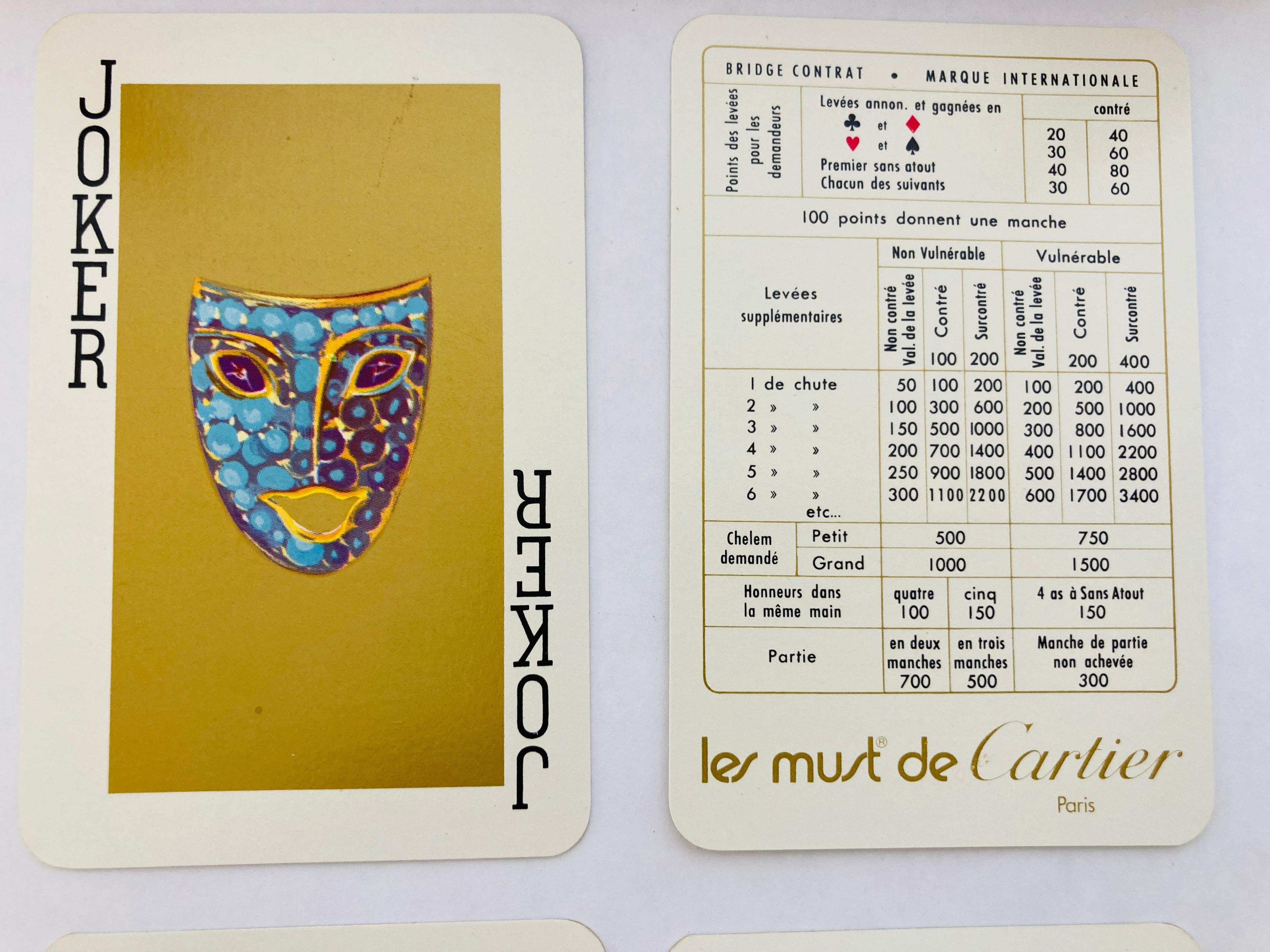 Cartier Paris Poker or Bridge Cards in Red Original Box Vintage 1970 For Sale 10