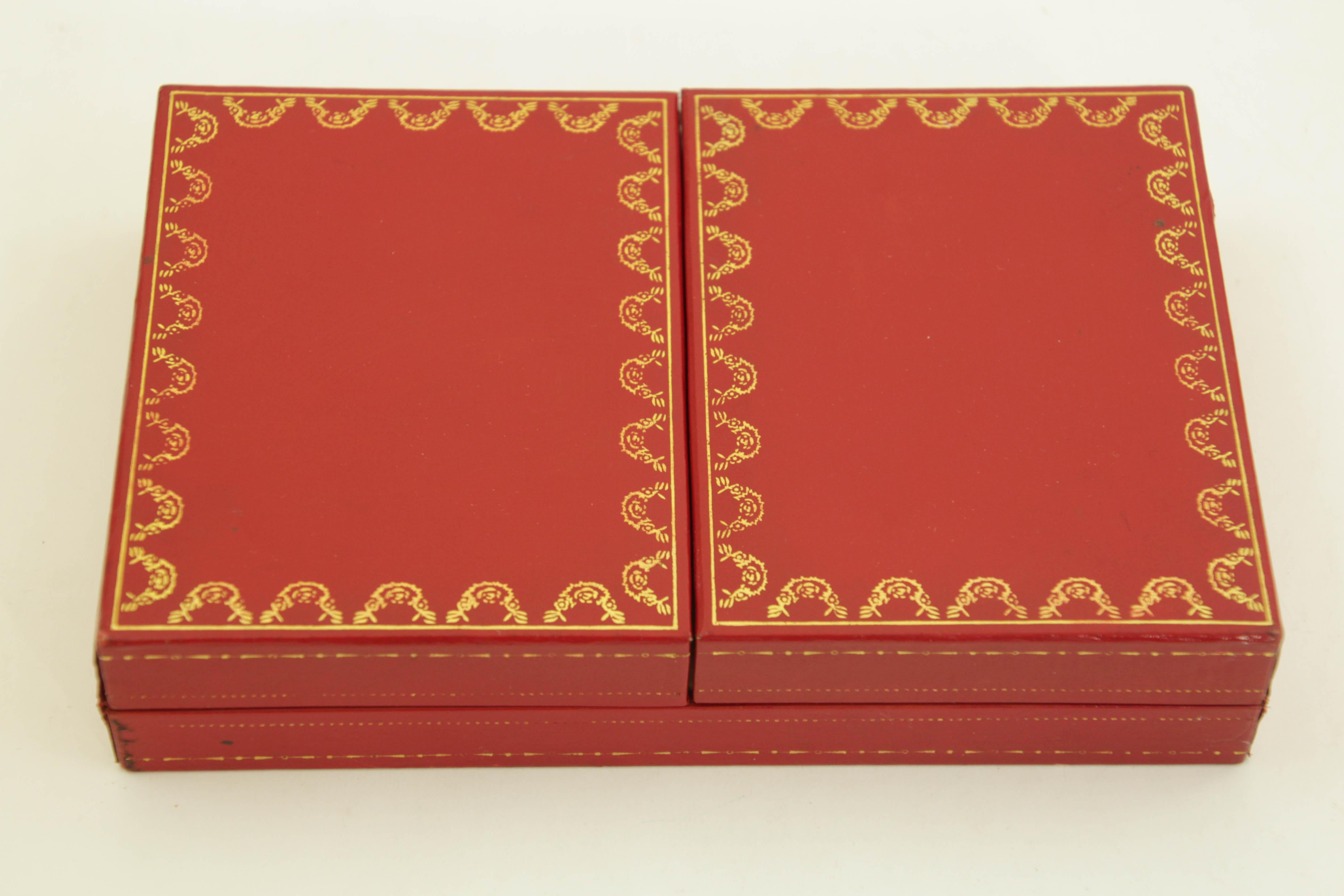 Cartier Paris Poker or Bridge Cards in Red Original Box Vintage 1970 For Sale 2