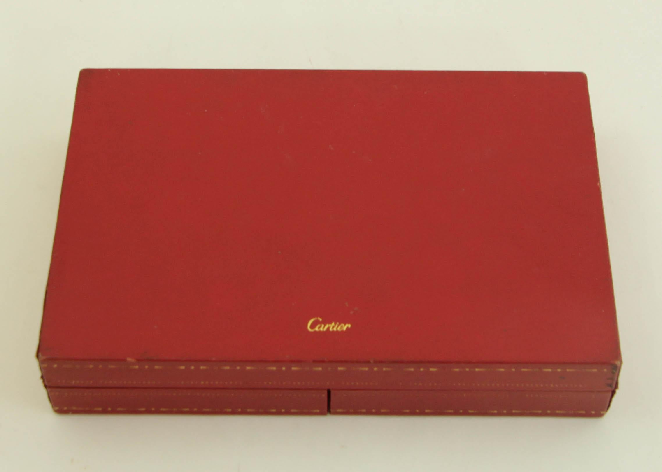 Cartier Paris Poker or Bridge Cards in Red Original Box Vintage 1970 For Sale 3