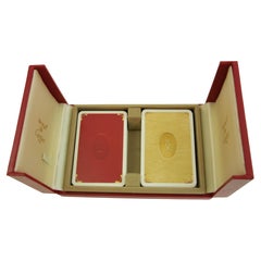 Cartier Paris Poker or Bridge Cards in Red Original Box Vintage 1970