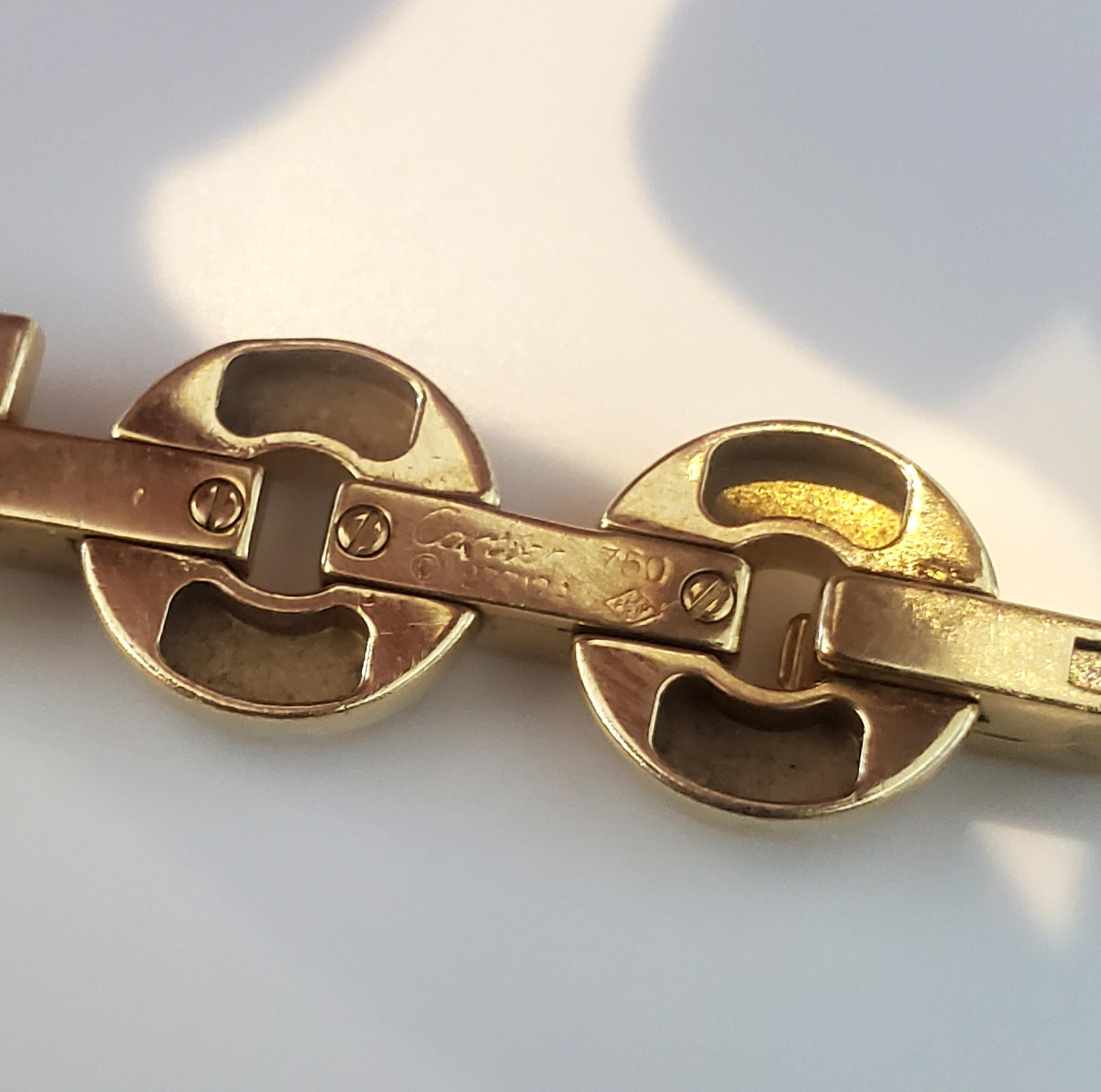 Cartier Paris Rare Pelage Panthere Bracelet in 18Kt Yellow Gold And Black Enamel In Excellent Condition In Miami, FL
