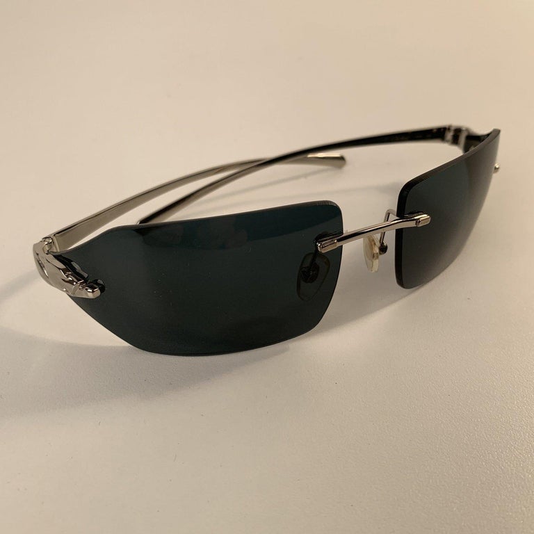 Cartier Paris Rare Rimless Sunglasses Panthere T8200914 Platinum 110 ...