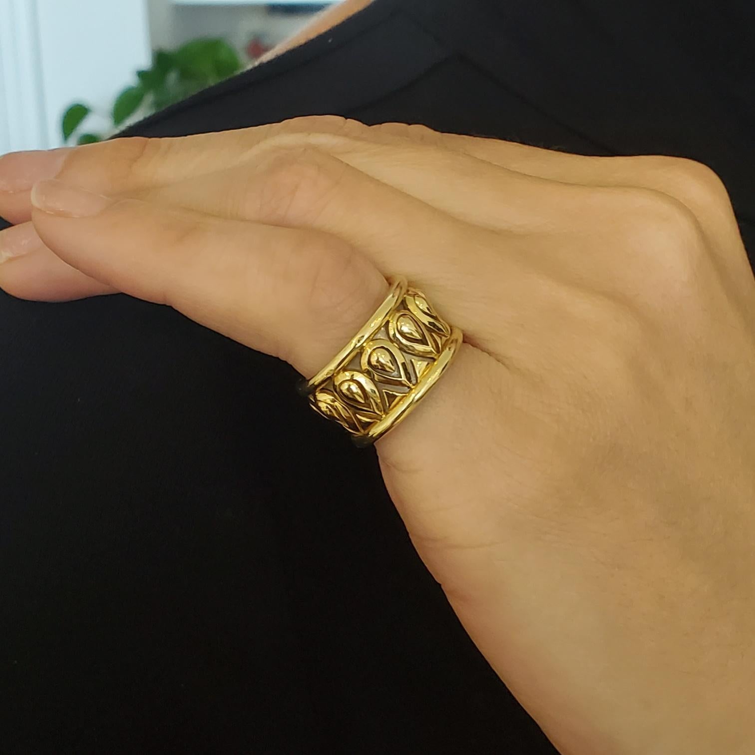 Cartier Paris Rare Tanjore Band Ring in Two Tones of 18Kt Gold 1