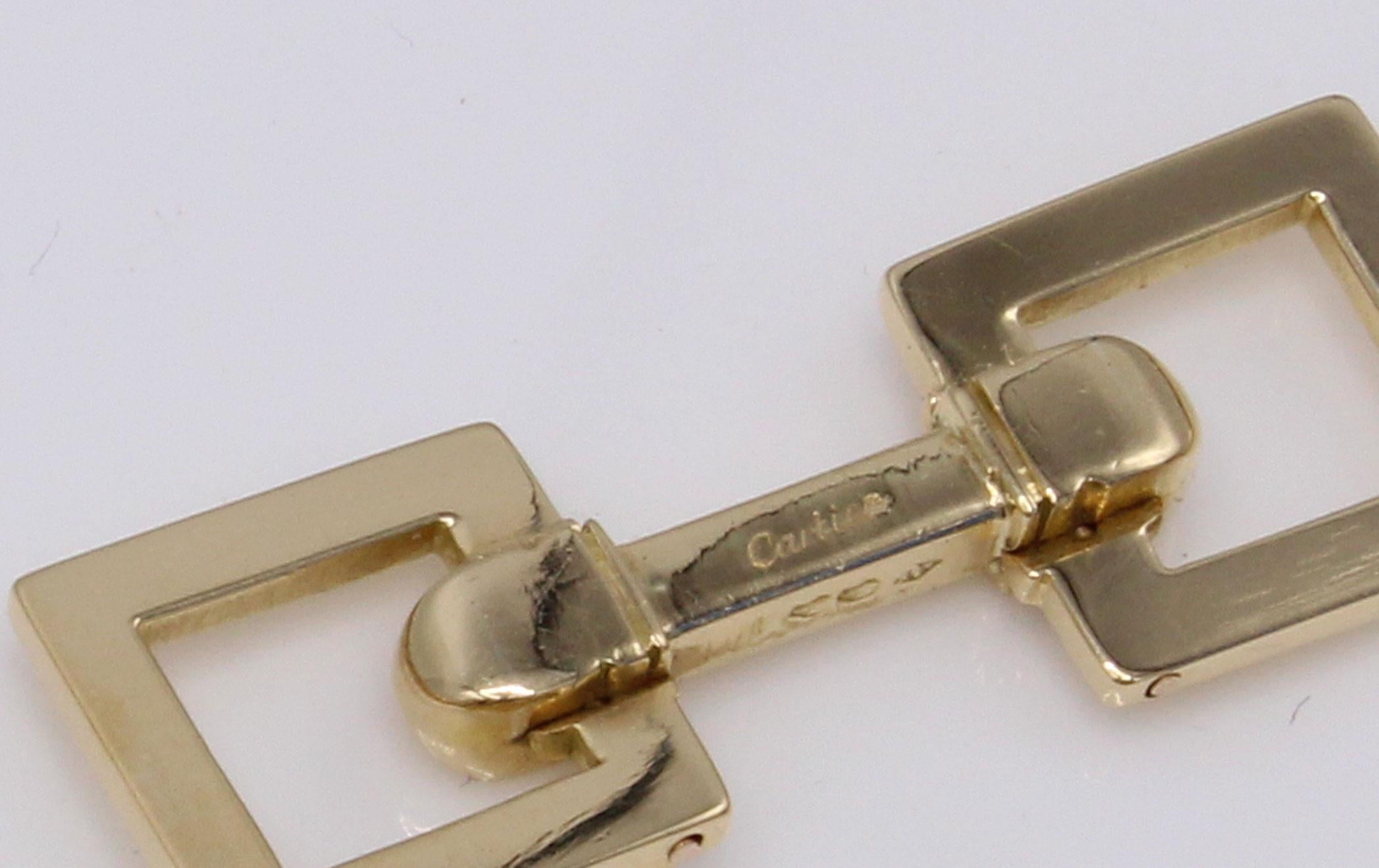 Art Deco Cartier Paris Retro 18 Karat Gold Cuff Links