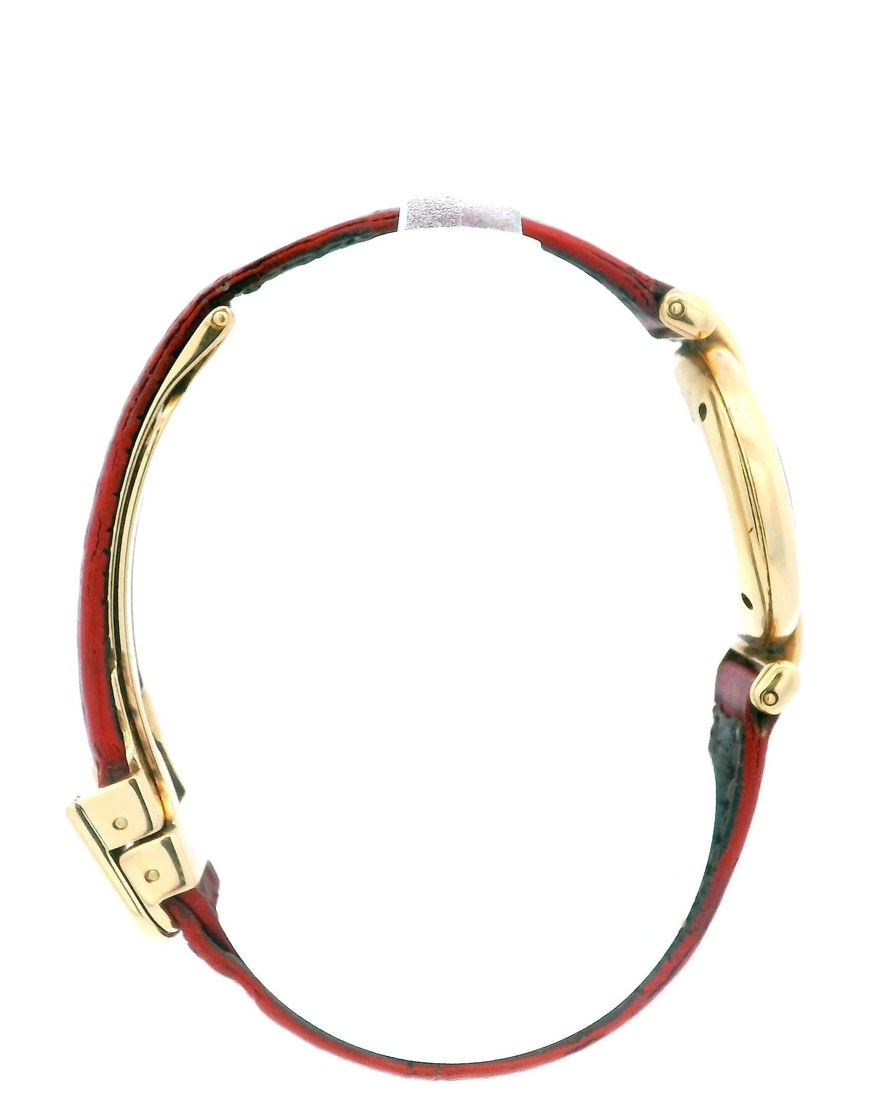 Cartier Paris Rivoli 18k Yellow Gold Diamond Lugs & Deployment Buckle Watch For Sale 2