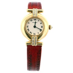 Orologio Cartier Paris Rivoli in oro giallo 18 ct. con diamanti e fibbia deployante