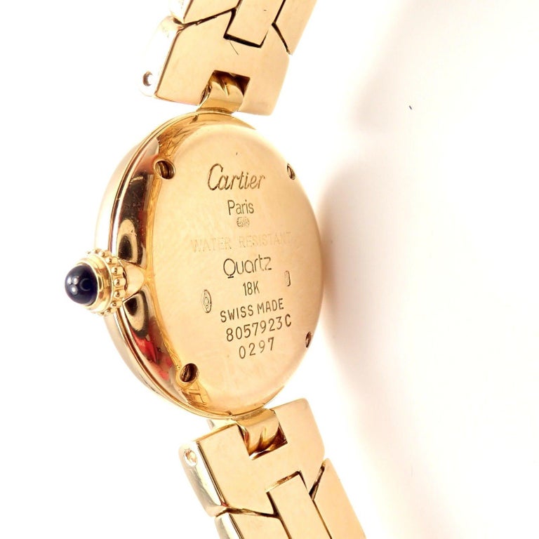 Cartier Paris Rivoli Ladies Quartz Yellow Gold Watch at 1stDibs ...