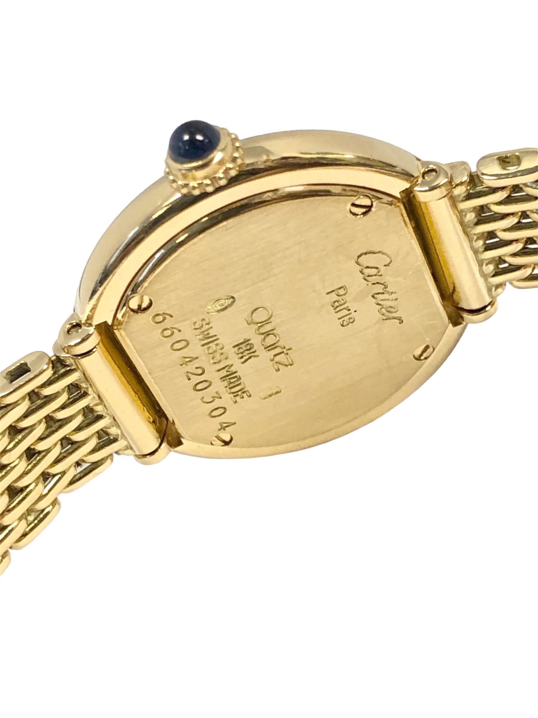 cartier women's bracelet watch