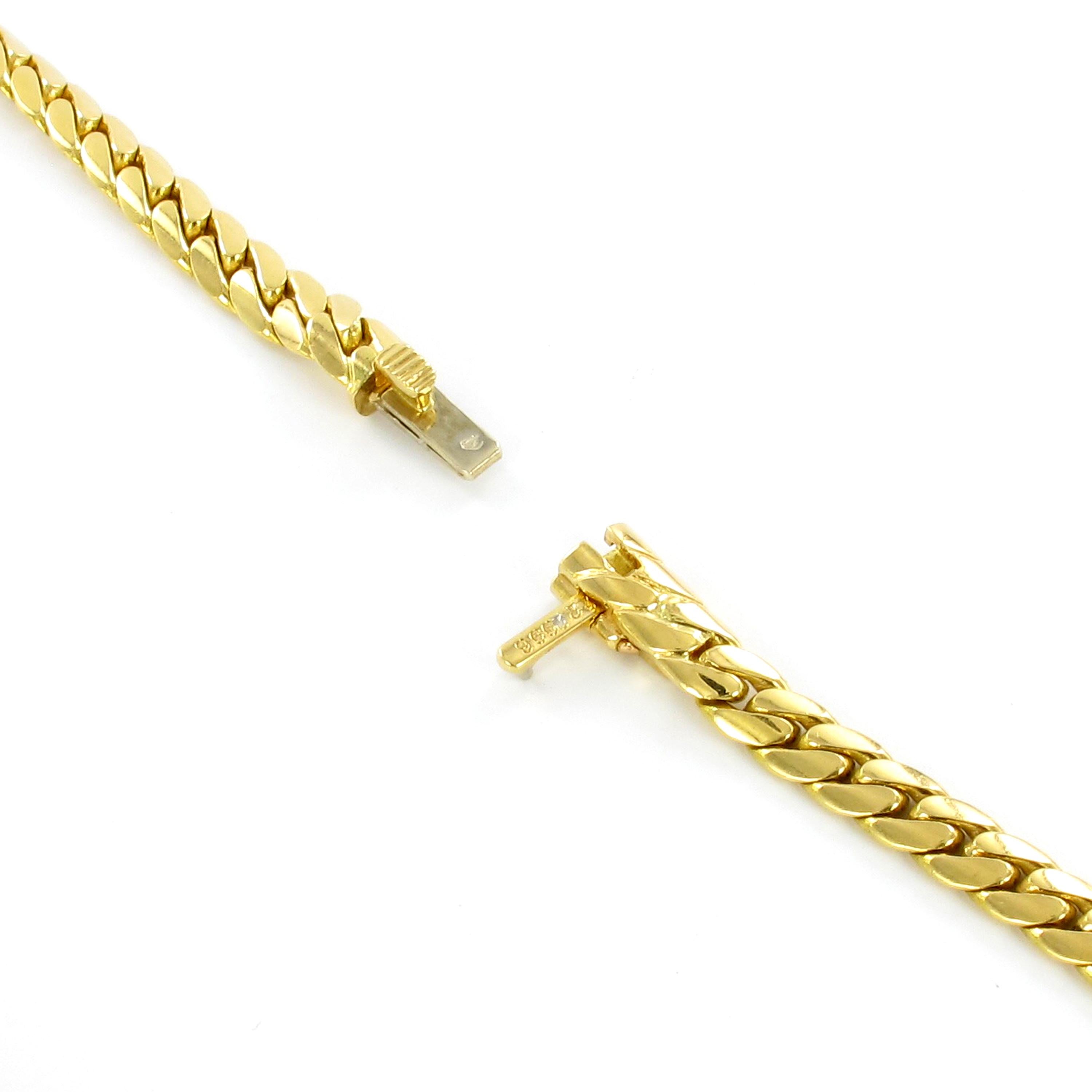 Women's or Men's Cartier Paris Ruby and Diamond Necklace in 18 Karat Yellow Gold