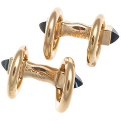 Cartier Paris Sapphire 18 Karat Gold Cufflinks