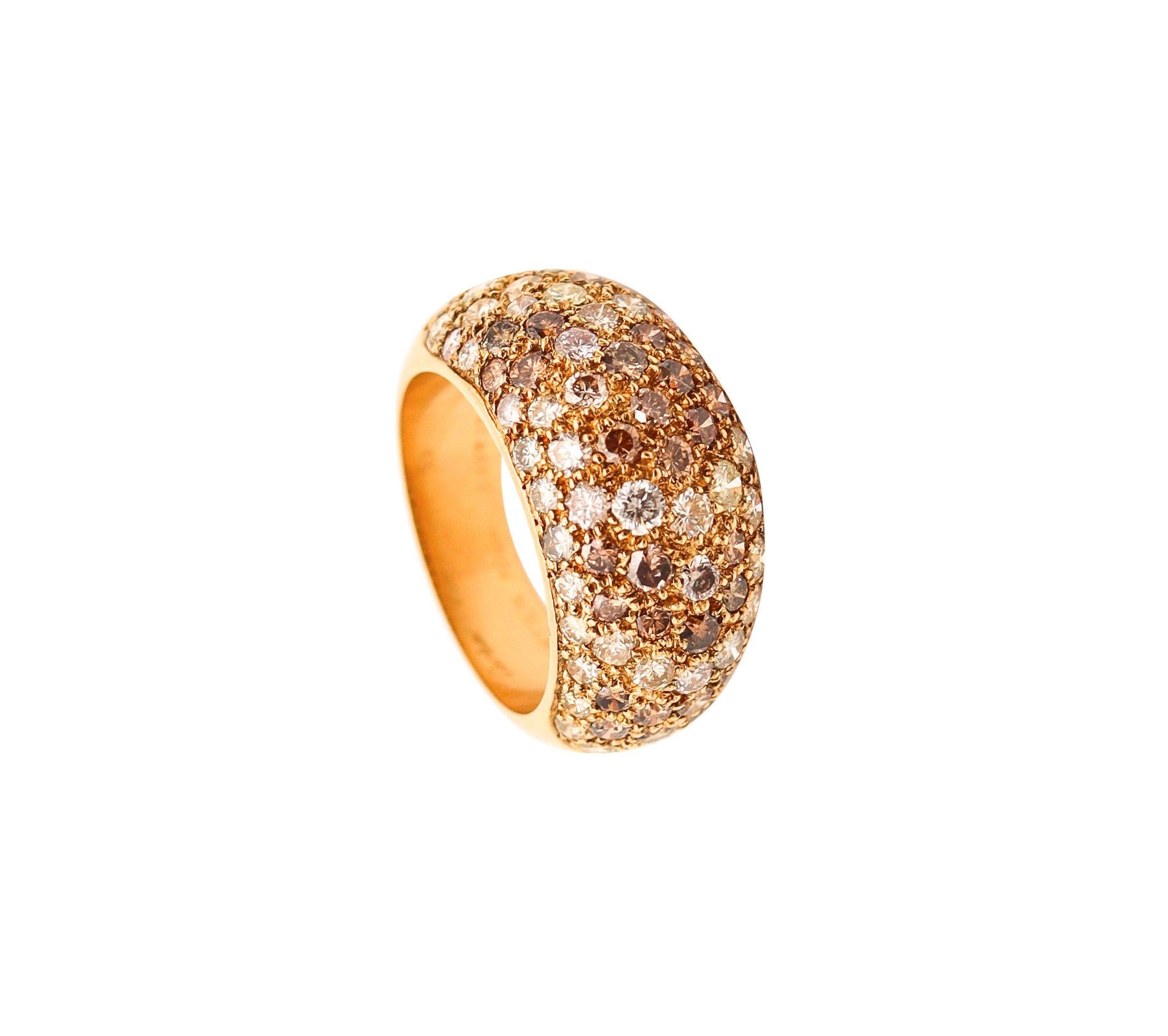 Cartier Paris Sauvage - Anello da cocktail in oro giallo 18Kt con 3,22 carati di diamanti in vendita 2