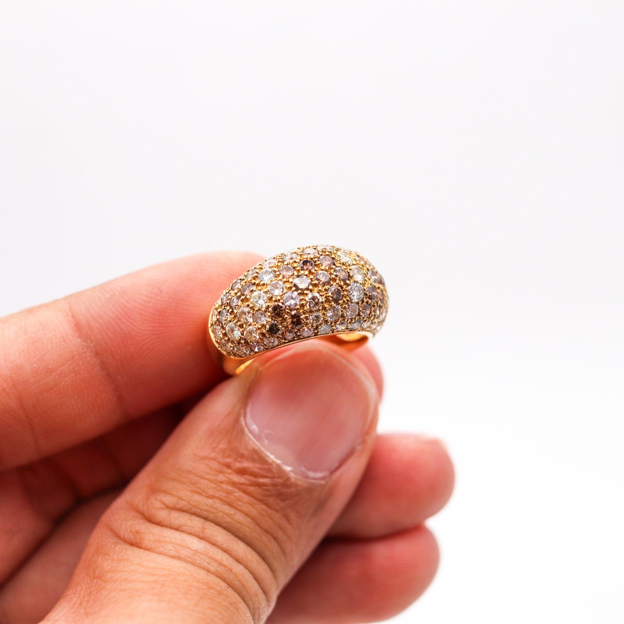 Cartier Paris Sauvage - Anello da cocktail in oro giallo 18Kt con 3,22 carati di diamanti in vendita 3