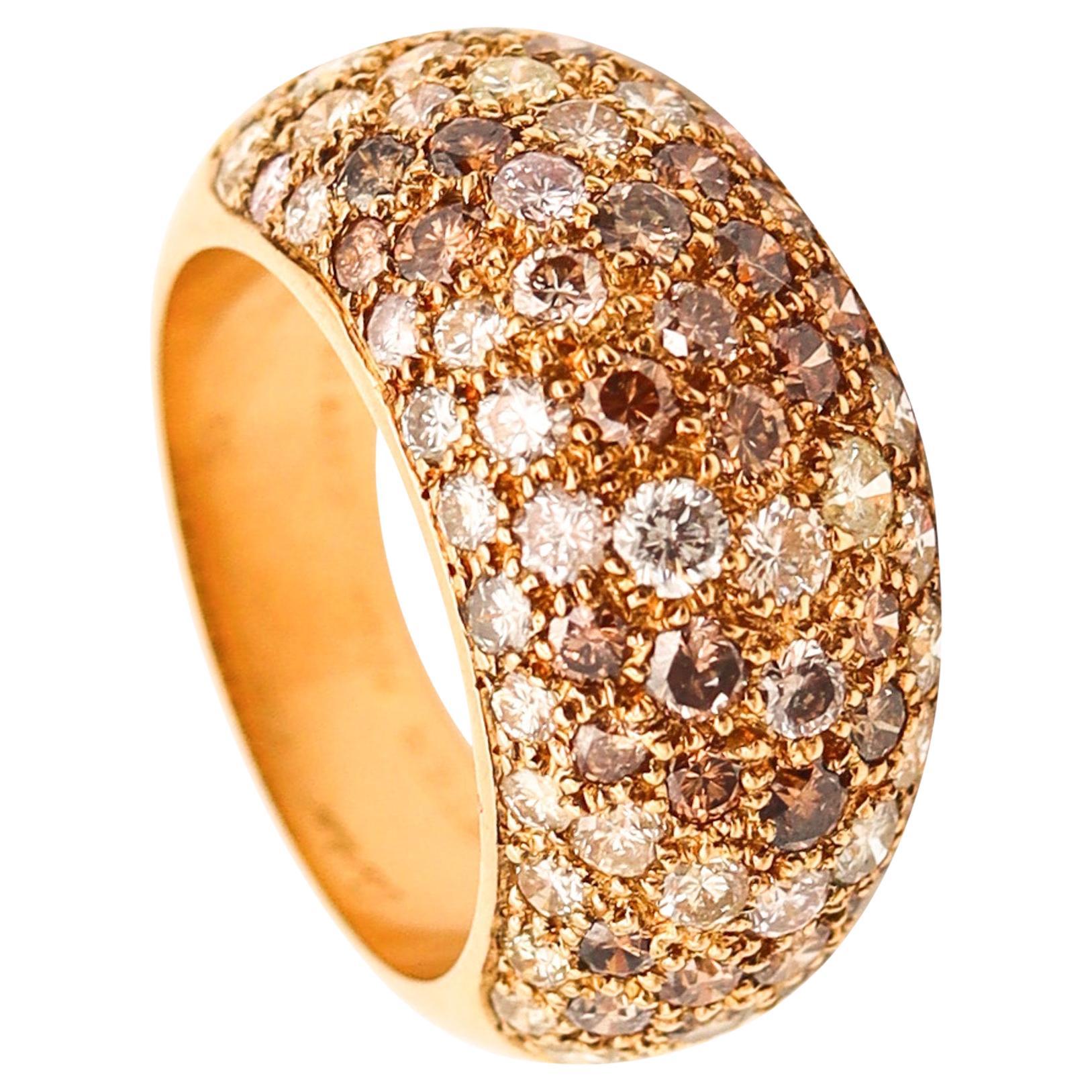 CARTIER Paris Sauvage Anillo De Cóctel En Oro Amarillo De 18 Quilates Con 3,22 Quilates De Diamante