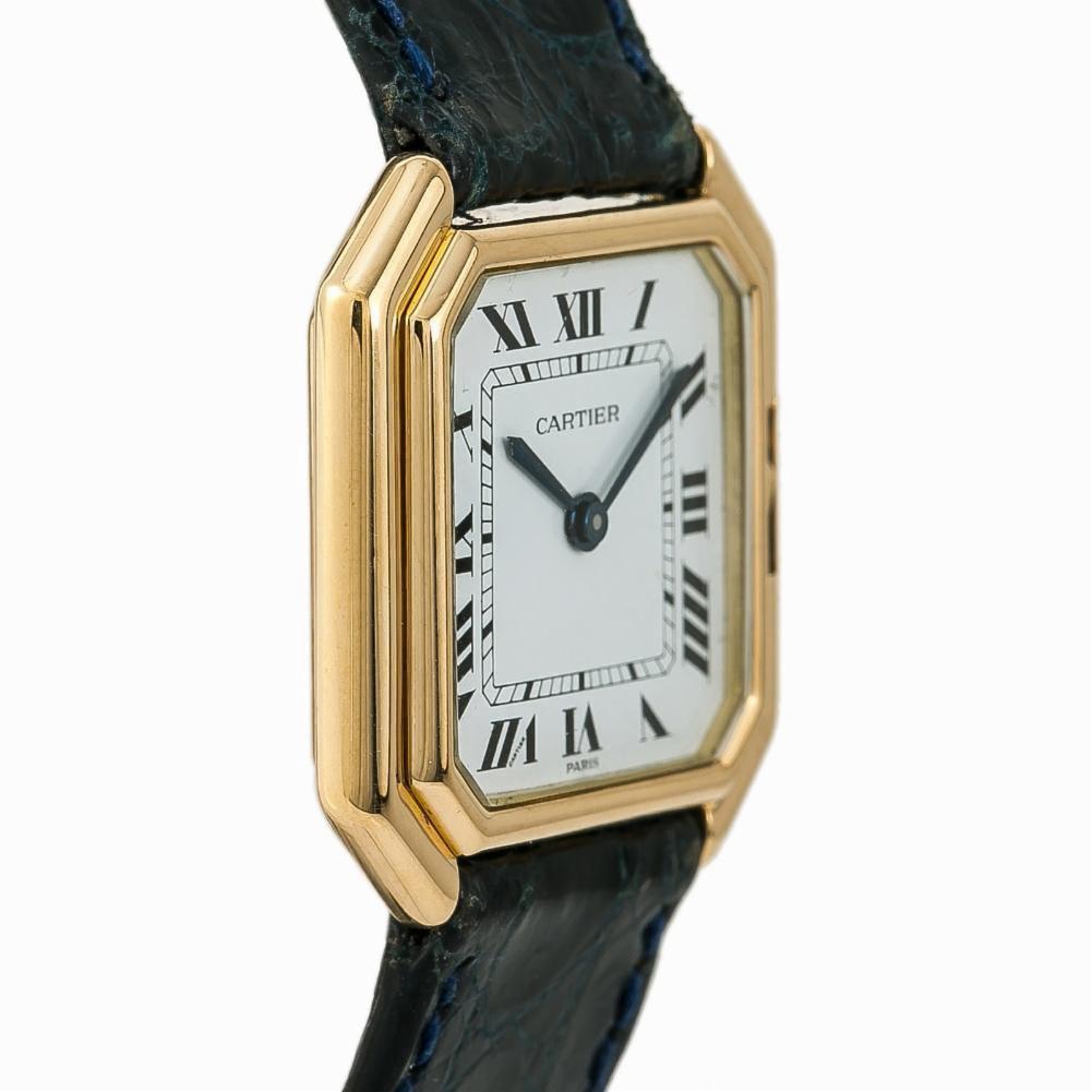 Cartier Paris Sextavado 78099, weißes Zifferblatt, zertifiziert und mit Garantie (Zeitgenössisch)