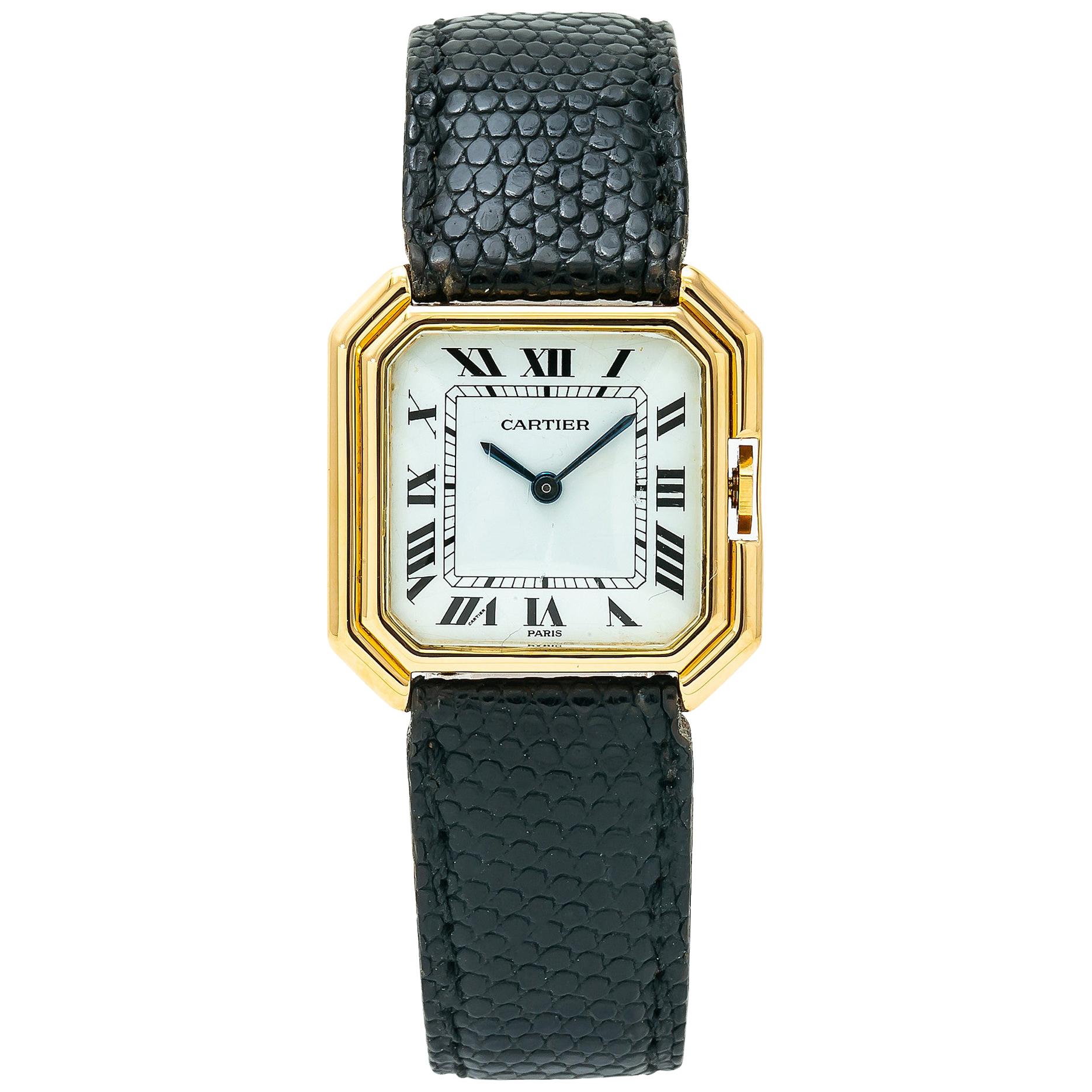 Cartier Paris Sextavado 78099, White Dial, Certified and Warranty