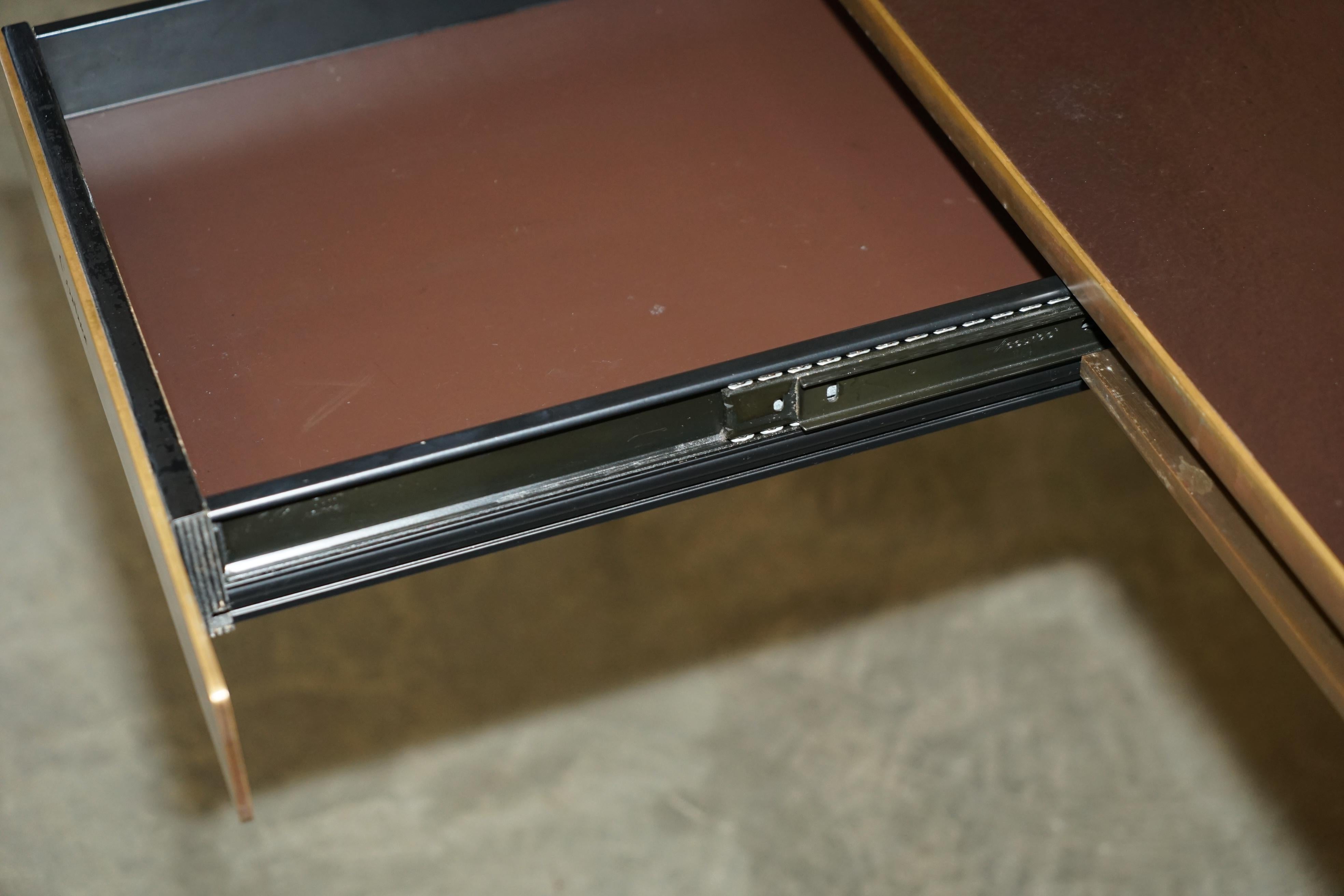CARTIER PARIS SIGNED BRONZE & LEATHER MID CENTURY MODERN WRiTING TABLE DESK For Sale 11