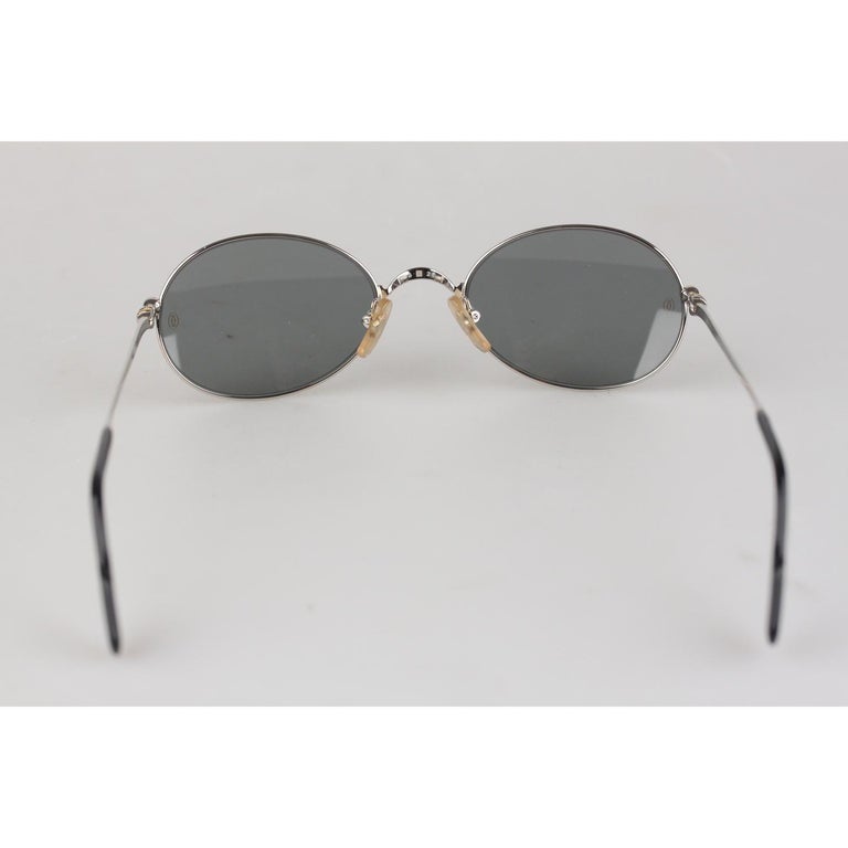 Cartier Paris Silver Oval Sunglasses Saturne T8200264 New Old Stock For ...