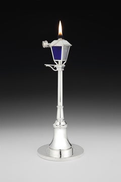 Cartier Paris, Sterling Silver ‘Street Lamp’ Table Lighter, 1930s