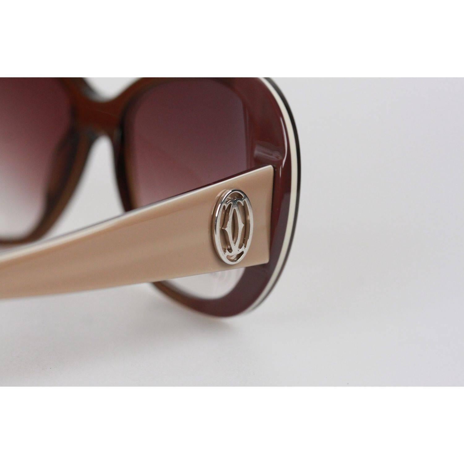 Cartier Paris JANIS T8200794 Beige 54-18 140 Sunglasses In New Condition In Rome, Rome