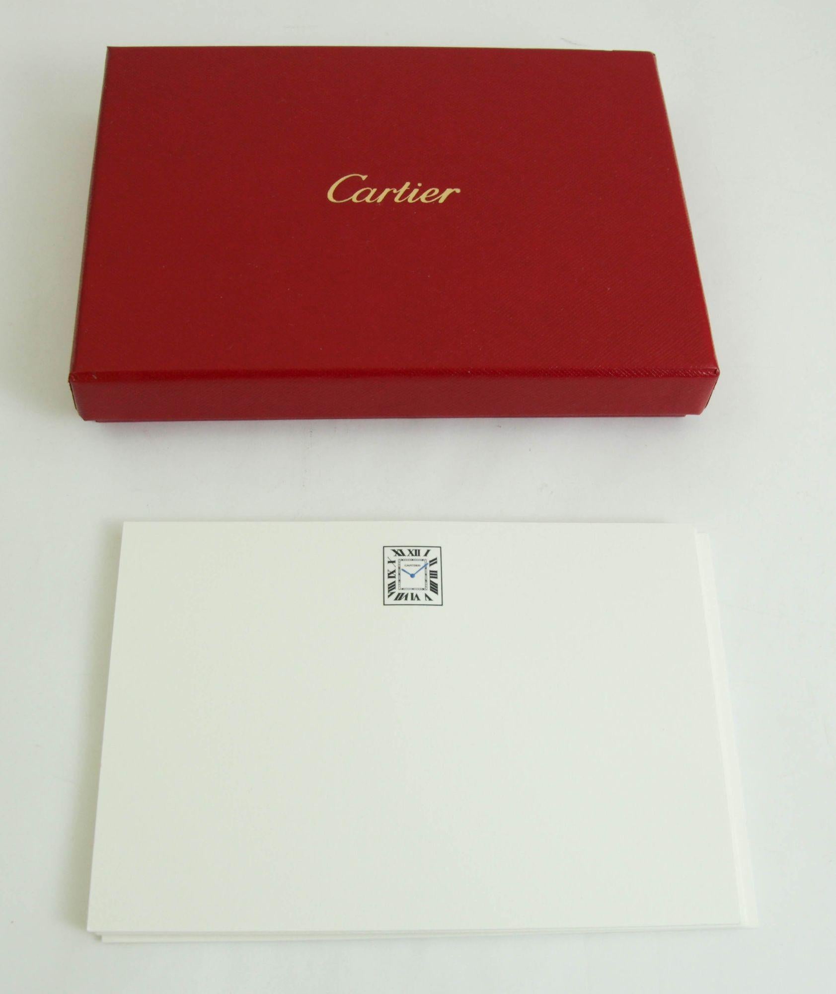 Cartier Paris Tank Watch Design Karte und Umschlag Set Luxus Schreibtisch Schreibwaren im Angebot 3